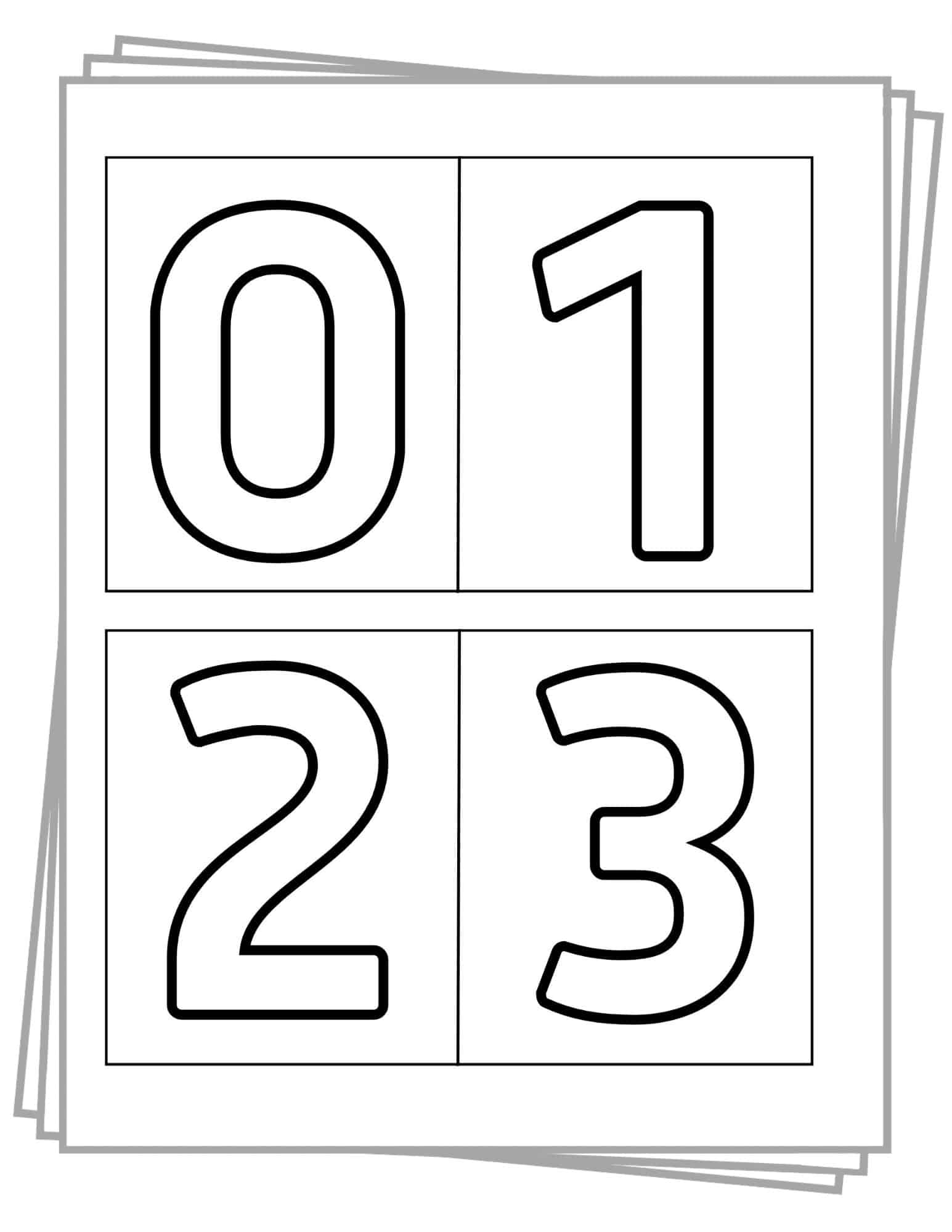 0 10 Printable Numbers Free Templates In All Sizes Worksheets Library