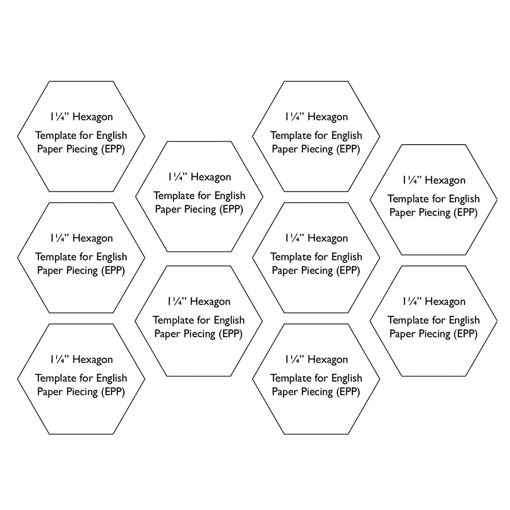 Free Printable One Inch Hexagon Template