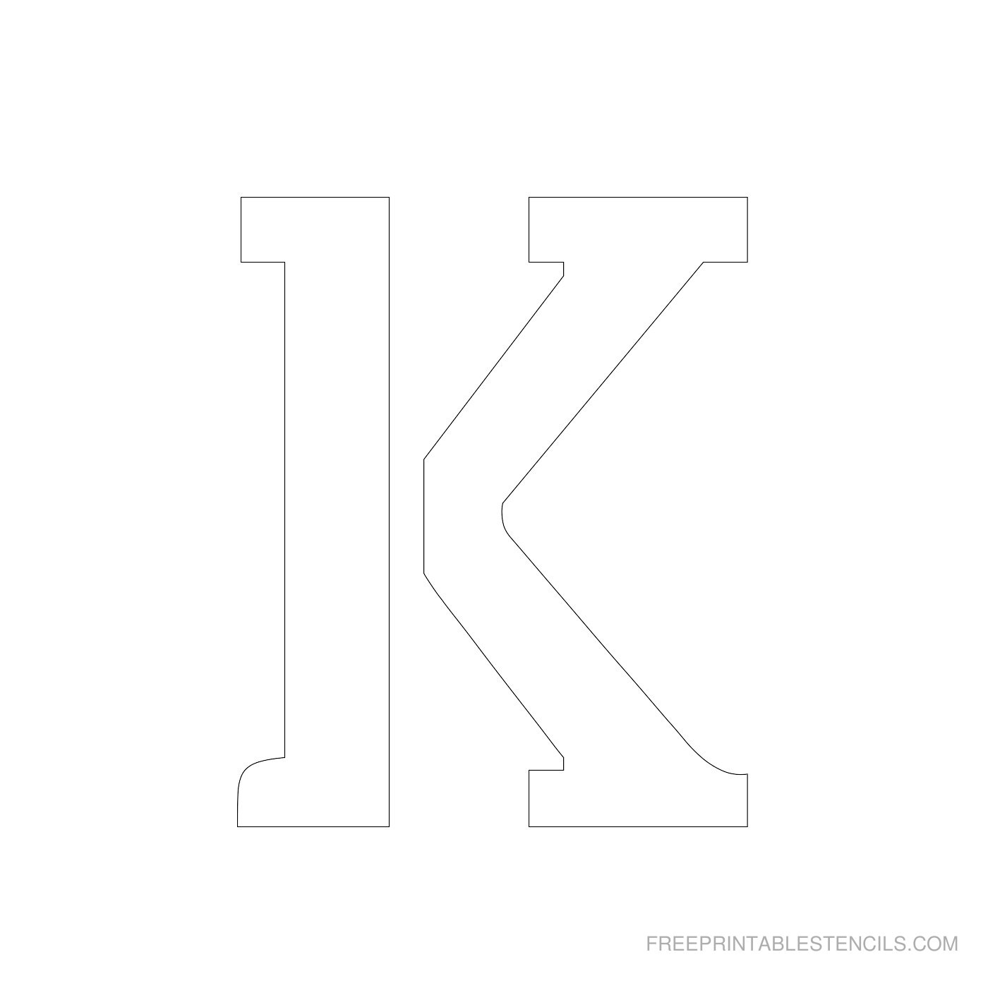 1 Free Printable 4 Inch Letter Stencils A Z 1 Free Printable 4 Inch Letter Stencils A Z