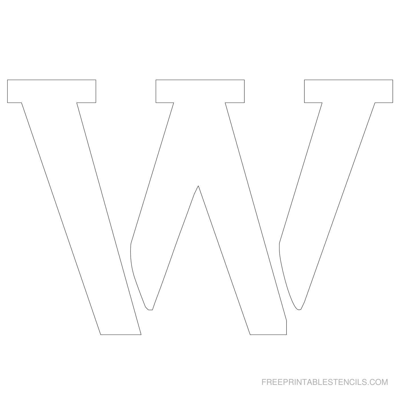 1 Free Printable 4 Inch Letter Stencils A Z 1 Free Printable 4 Inch Letter Stencils A Z