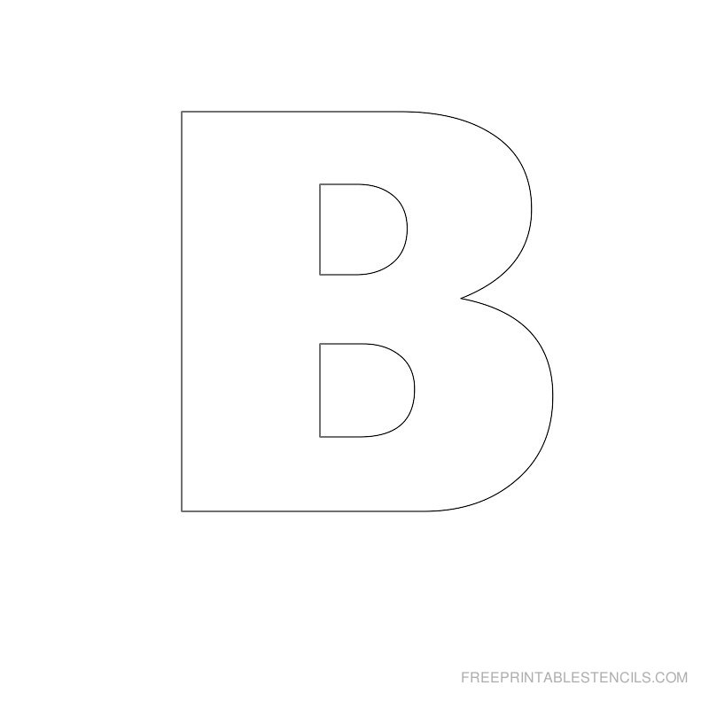 1 Free Printable Large Alphabet Letter Stencils 1 Free Printable Large Alphabet Letter Stencils