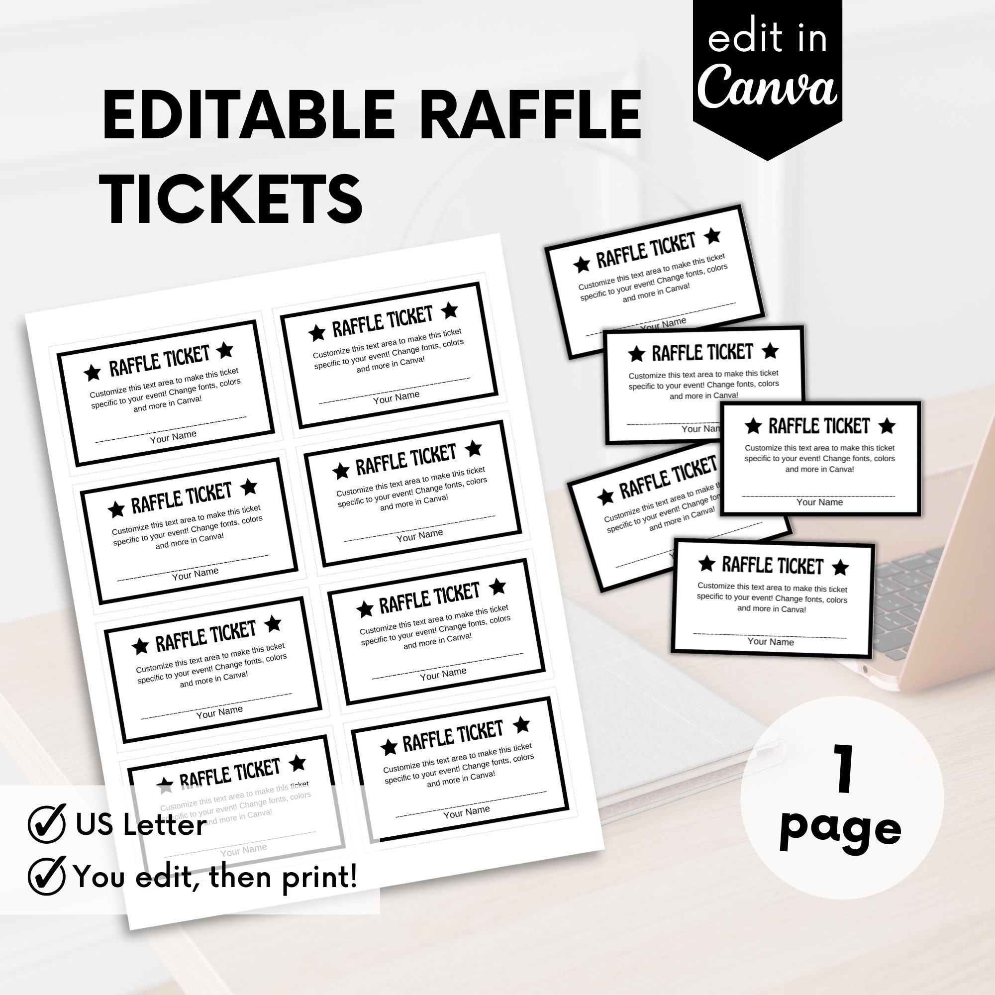 Free Printable Raffle Ticket Template Excel
