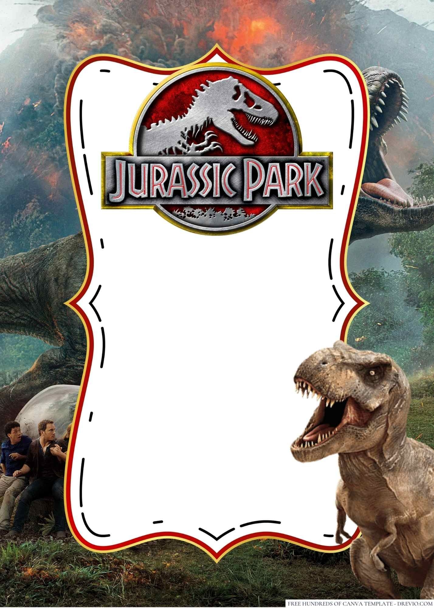 14 Jurassic Park Canva Birthday Invitation Templates Worksheets Library