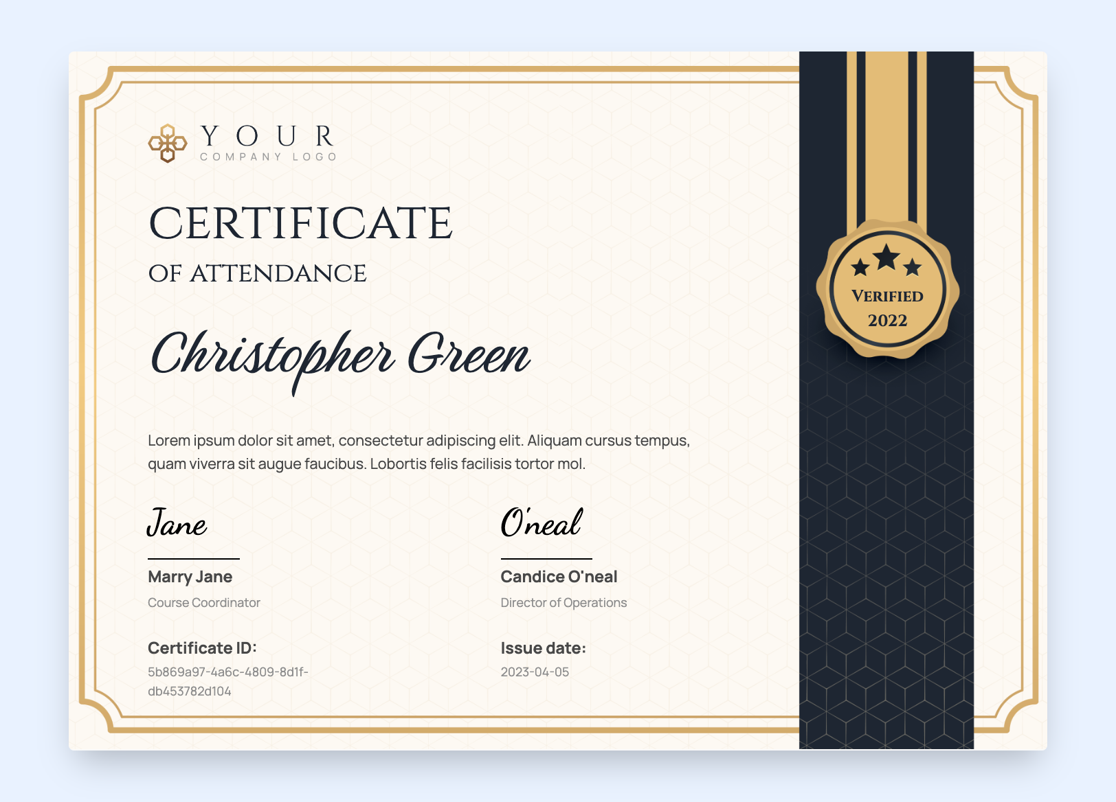 15 Free Attendance Certificate Templates U0026 Inspirations