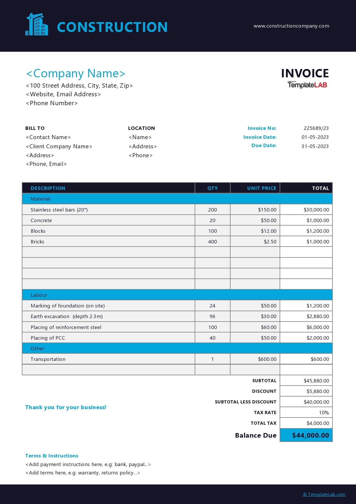 15 Printable U0026 Free Invoice Templates Excel Doc PDF 15 Printable U0026 Free Invoice Templates Excel Doc PDF