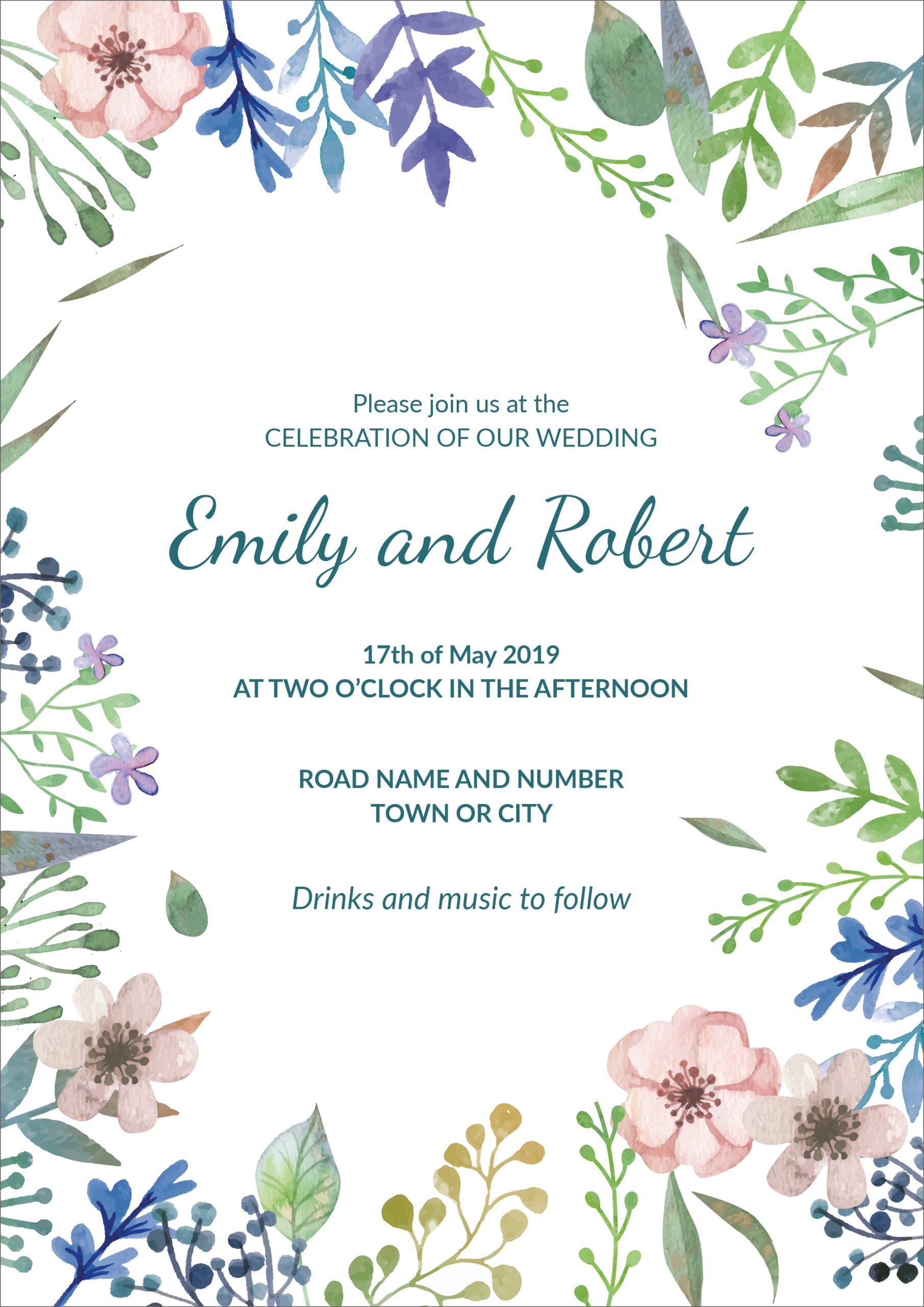 Free Printable Invitation Templates For Wedding