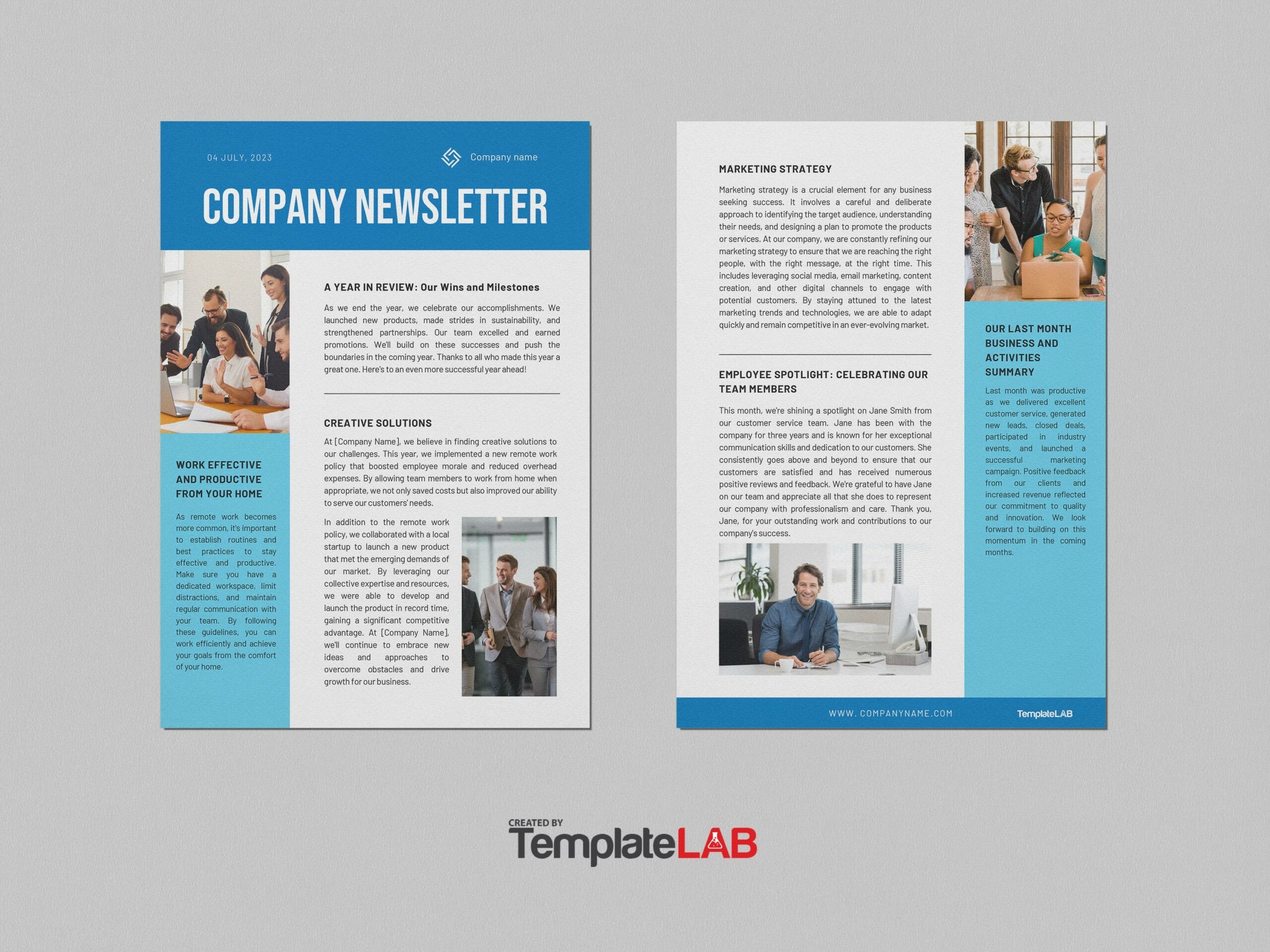 Free Printable Newsletter Template Free Printable Newsletter Template
