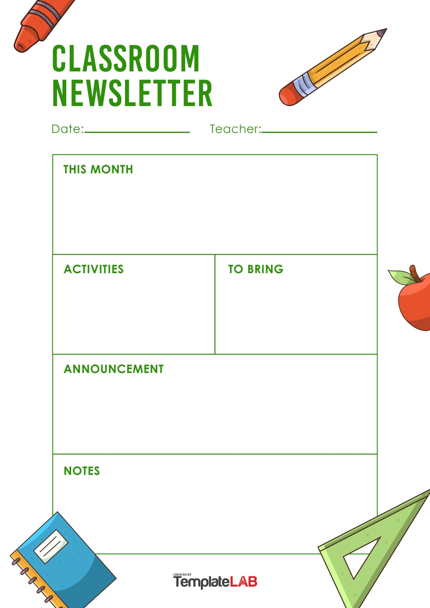 Free Printable Newsletter Templates Preschool