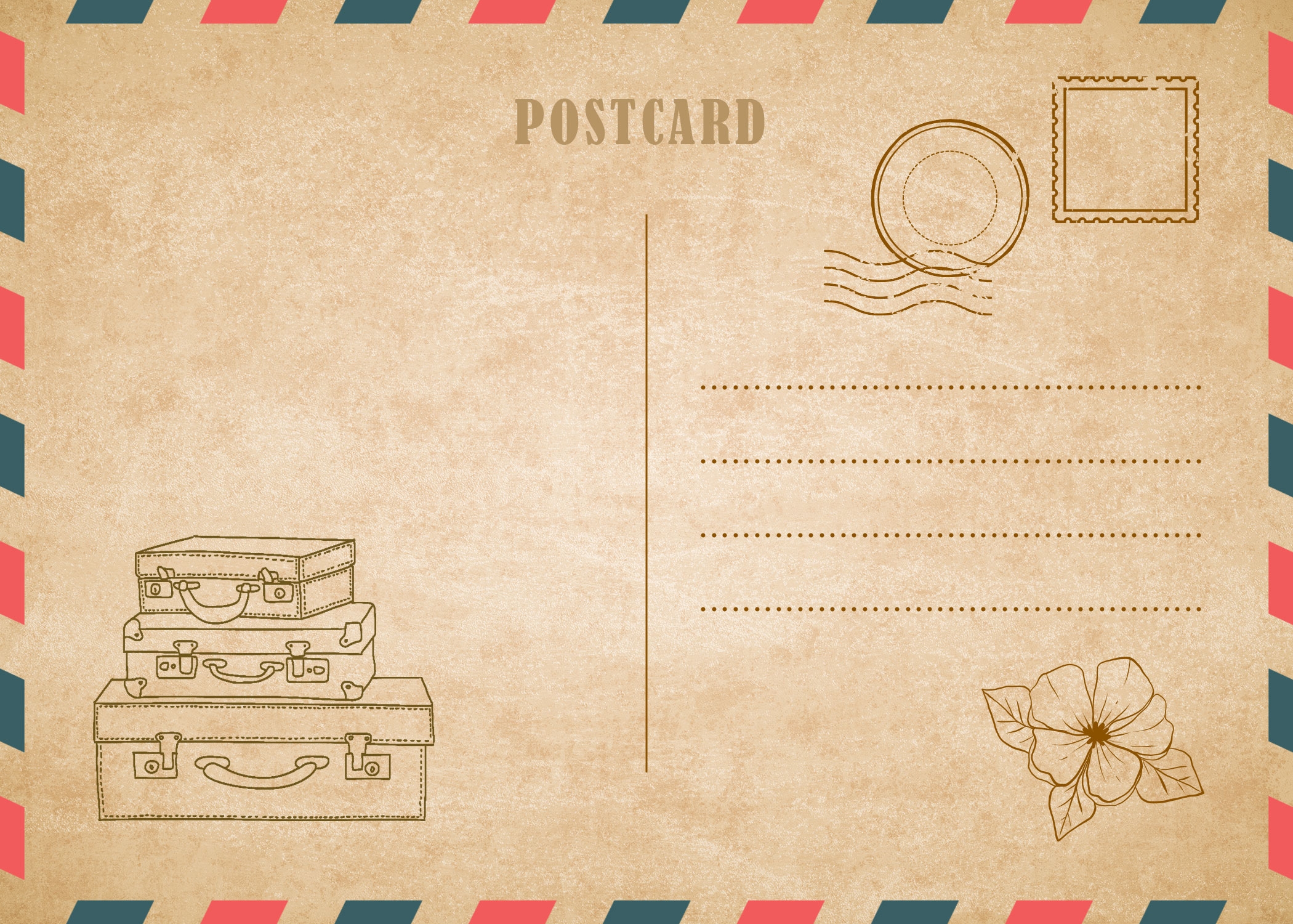 Free Printable Postcard Template Pdf