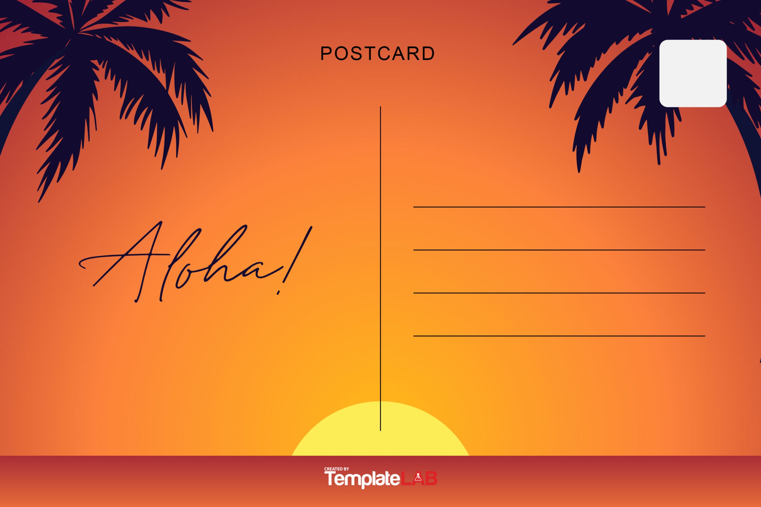 19 Printable Postcard Templates U0026 Designs Word PDF PSD 