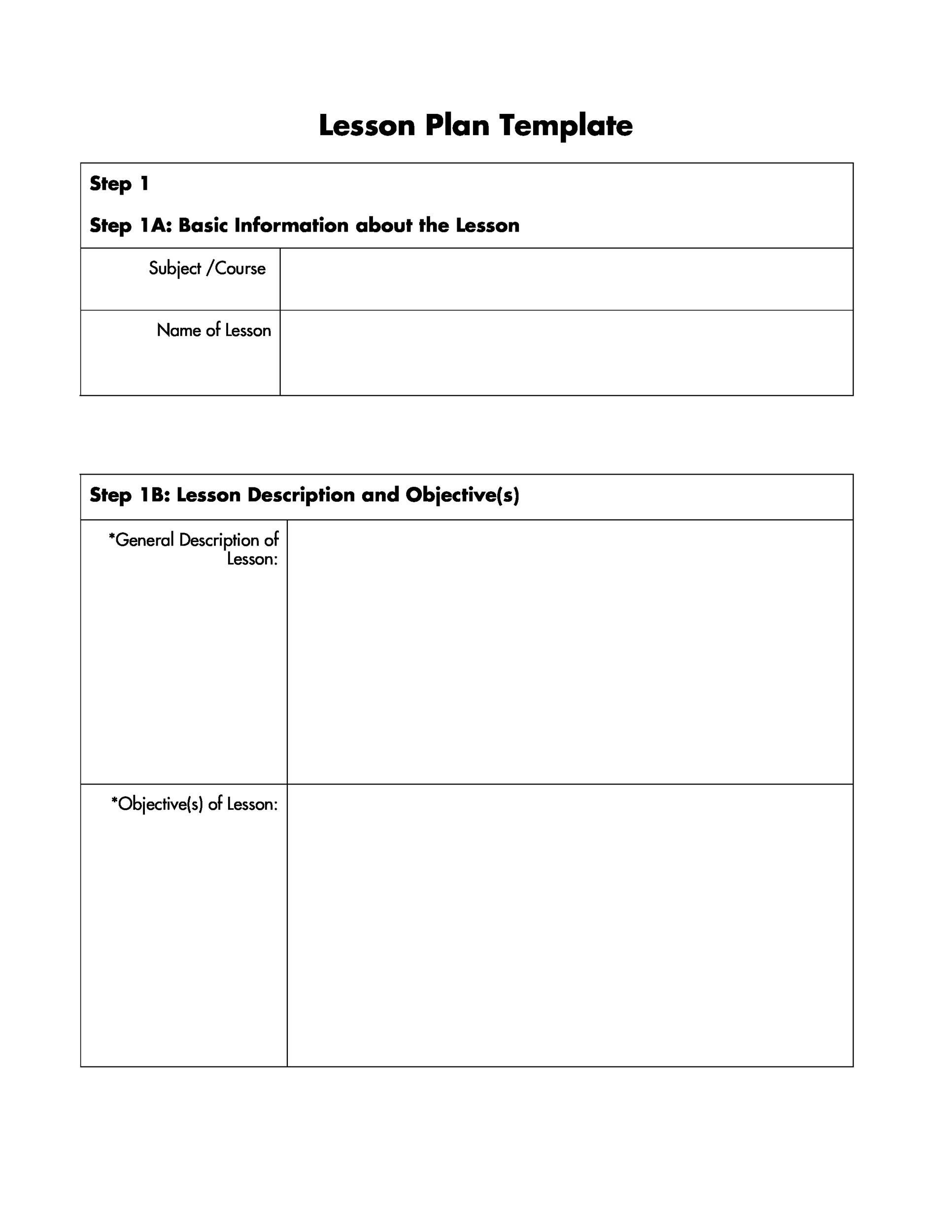 20 Free Editable Lesson Plan Template Worksheets Library