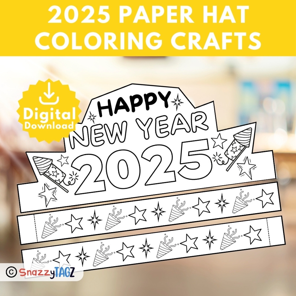 Free Printable New Year Hat Template