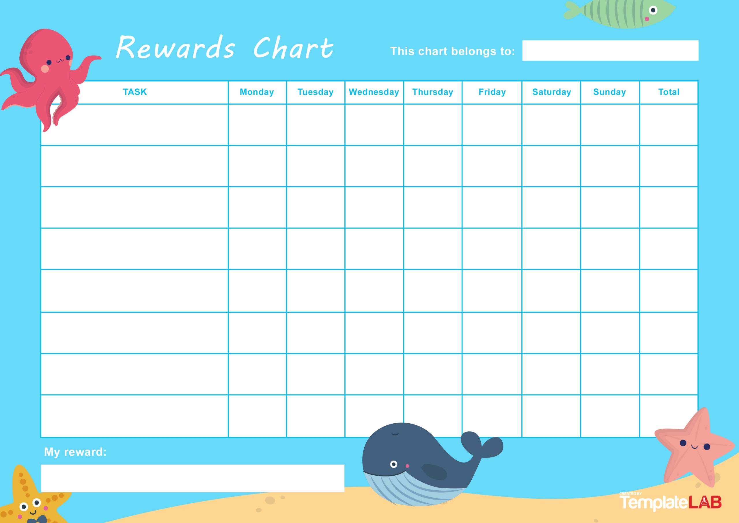 Free Printable Reward Chart Template Pdf