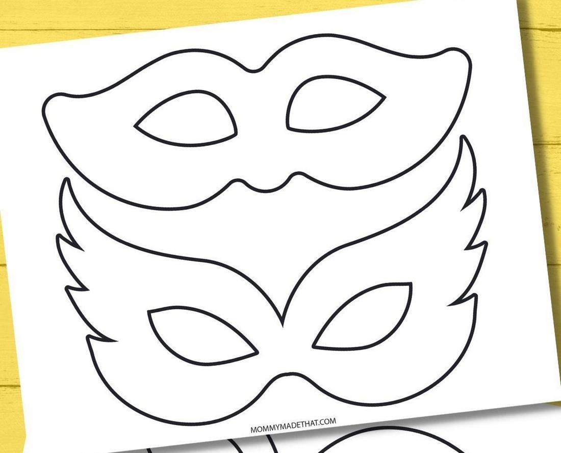 Free Printable Mardi Gras Masks Template