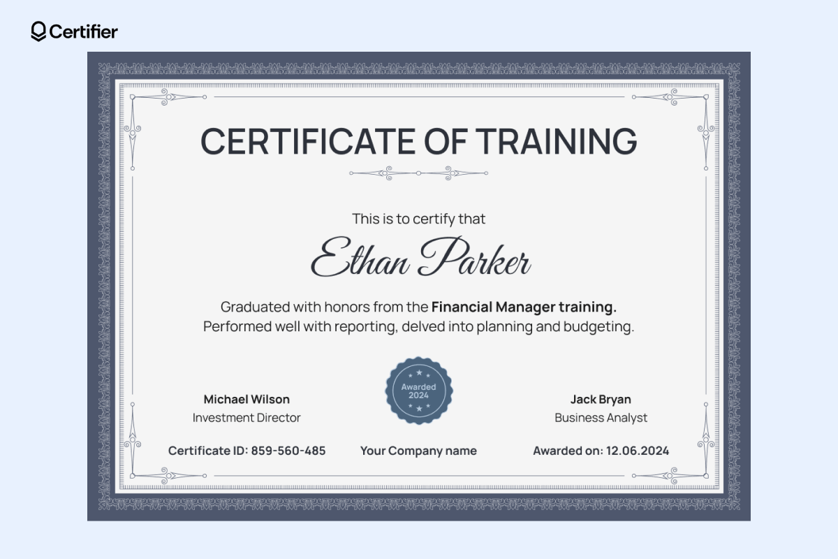 25 Free Training Certificate Templates