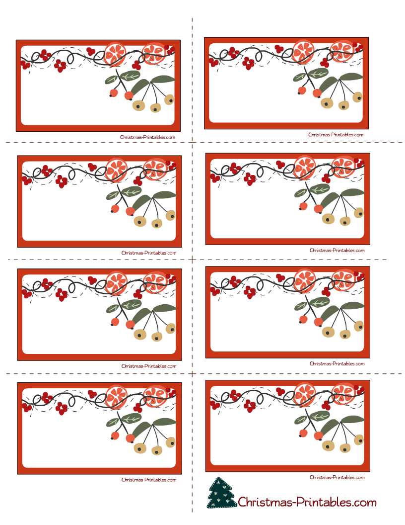Free Printable Label Templates Christmas