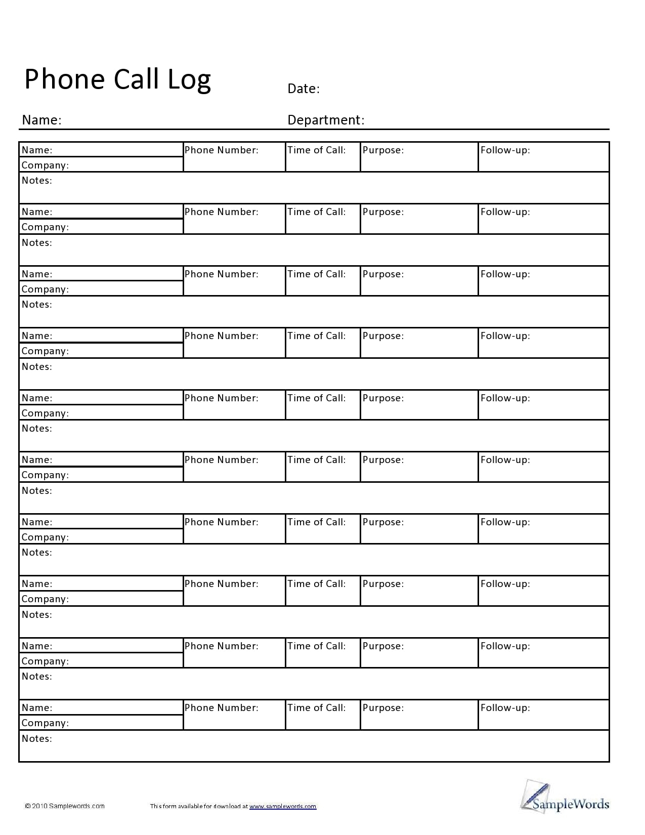 30 Printable Phone Templates 100 Free TemplateArchive