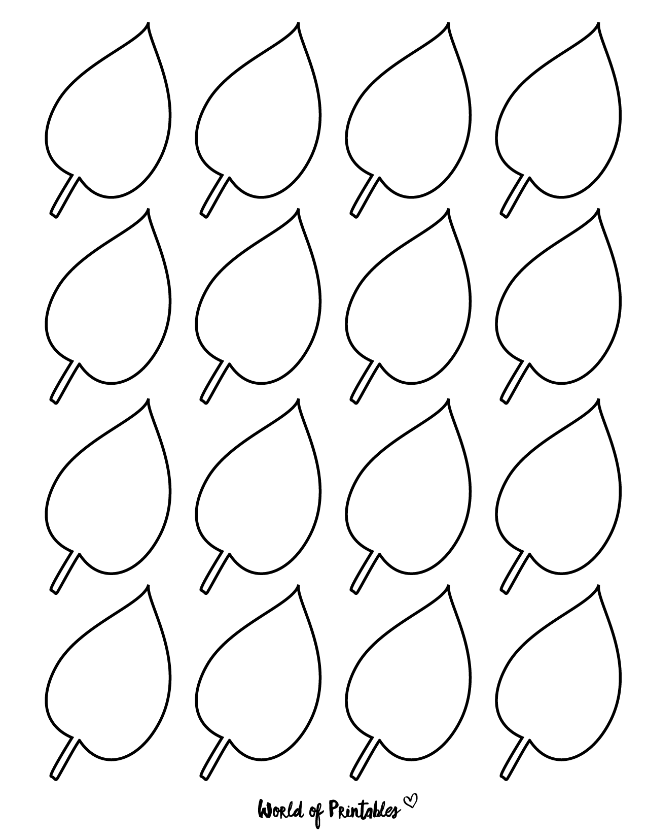 37 Printable Leaf Templates Outlines U0026 Shapes Free World Of Printables