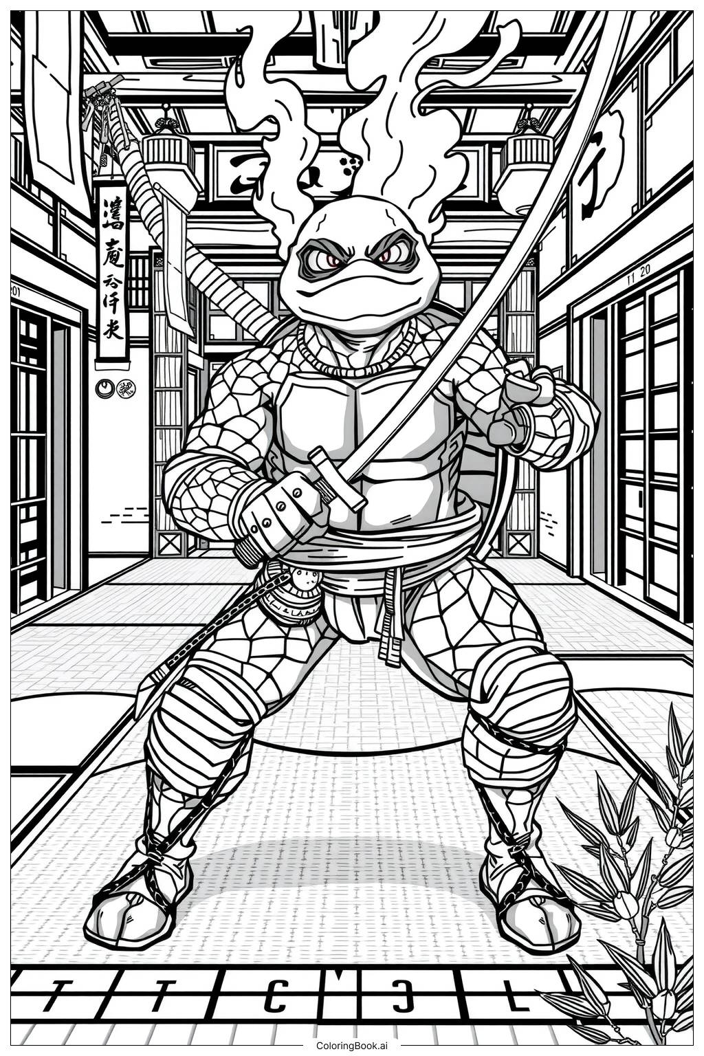 38 Ninja Turtle Coloring Pages Free PDF U0026 PNG Printables 