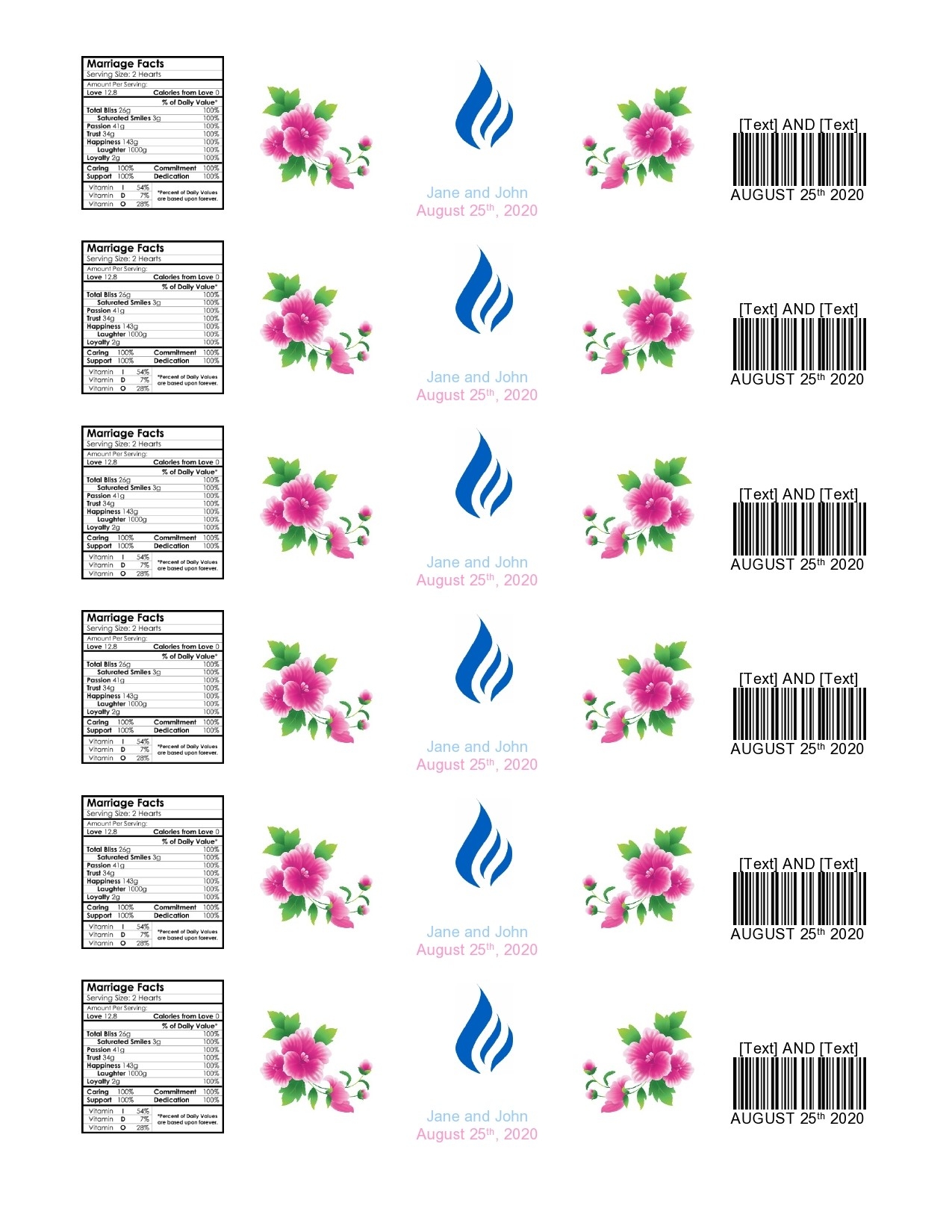 Free Printable Printable Bottle Label Template