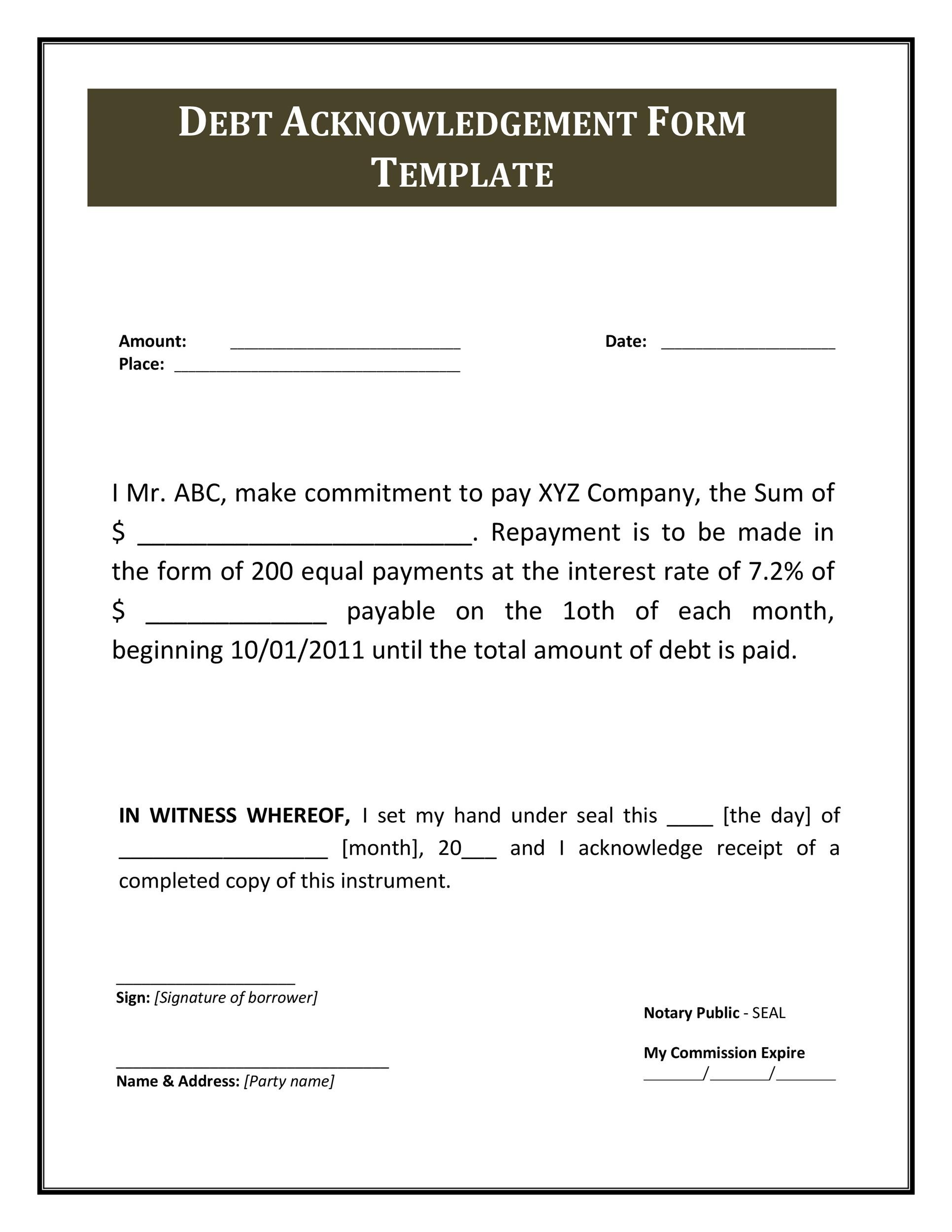 41 Free IOU Templates I Owe You TemplateLab