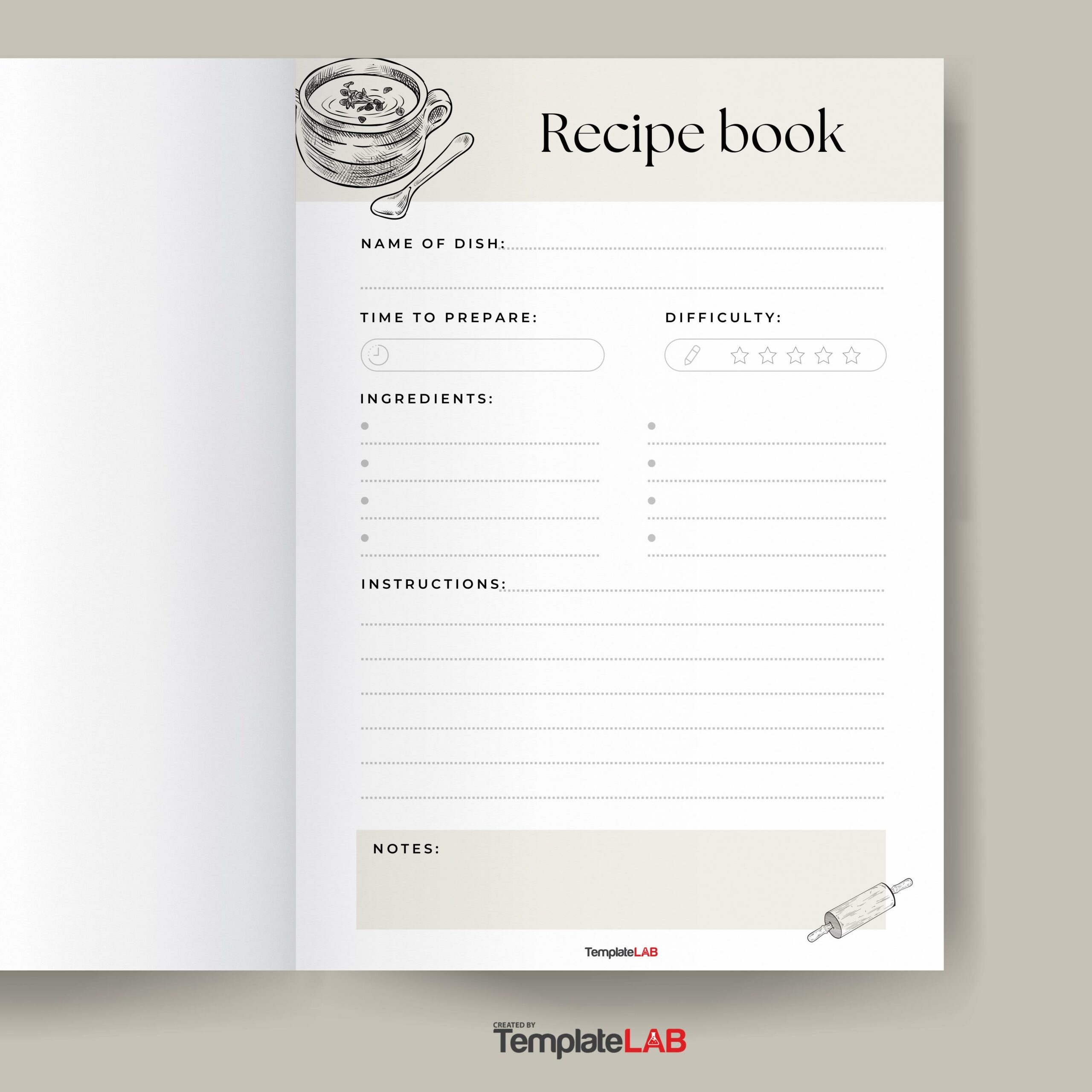 Free Printable Recipe Book Template