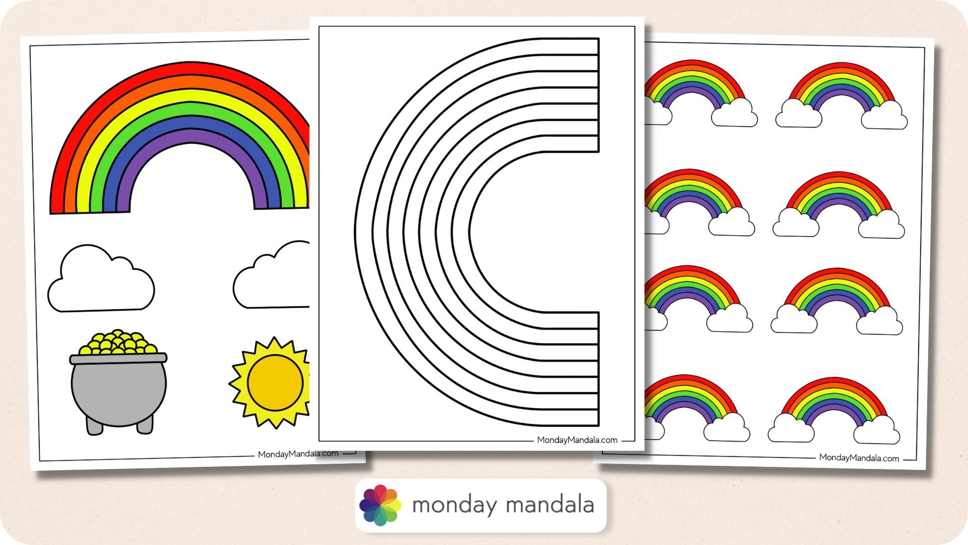 Free Printable Rainbow Template Pdf Free Printable Rainbow Template Pdf