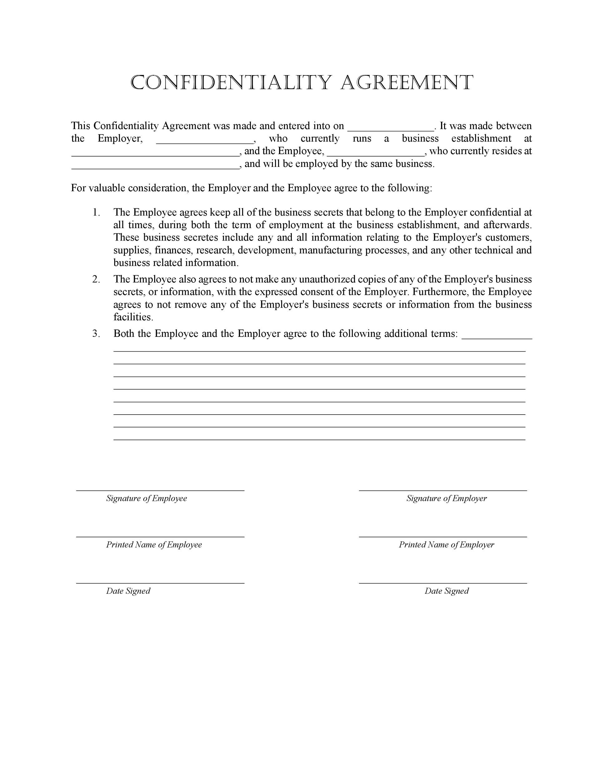 44 Non Disclosure Agreement Templates NDA Forms 44 Non Disclosure Agreement Templates NDA Forms