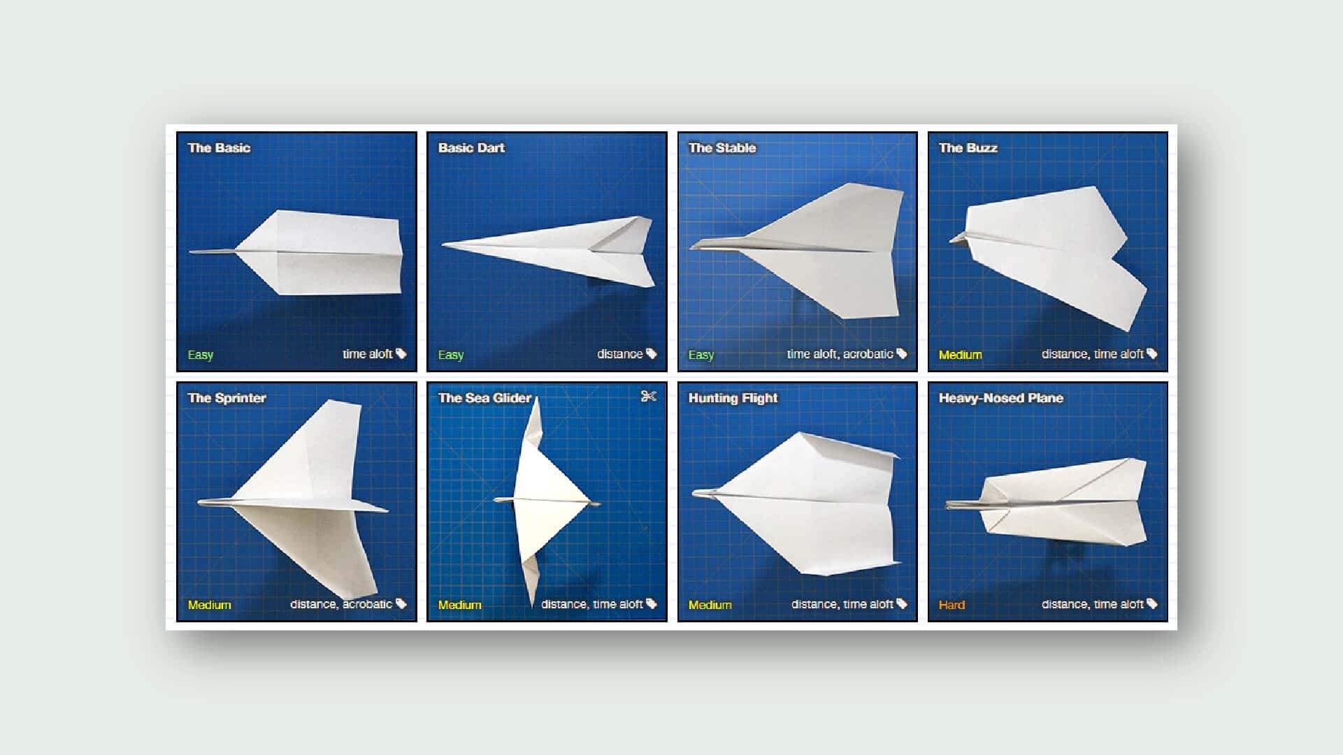 Free Printable Paper Airplane Folding Template