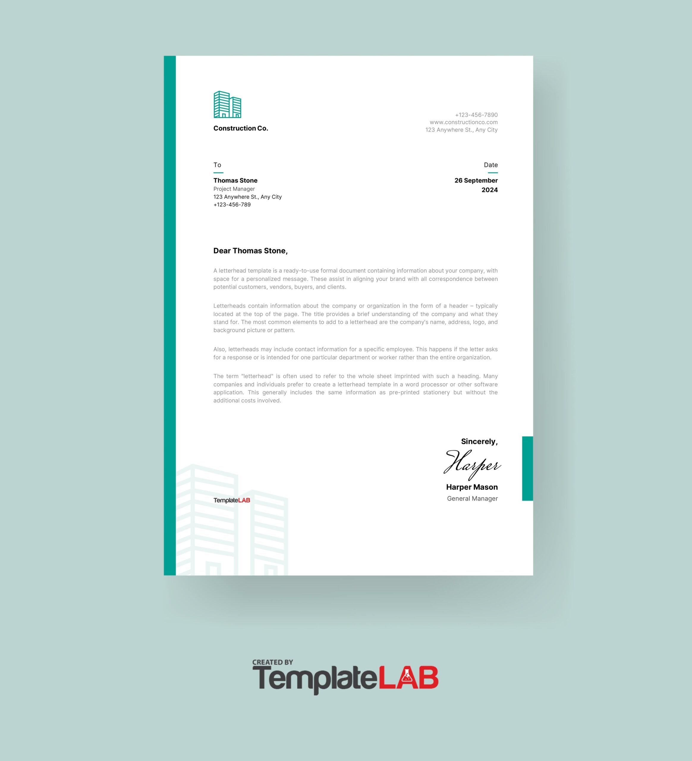 48 Free Letterhead Templates U0026 Examples Company Business Personal 48 Free Letterhead Templates U0026 Examples Company Business Personal