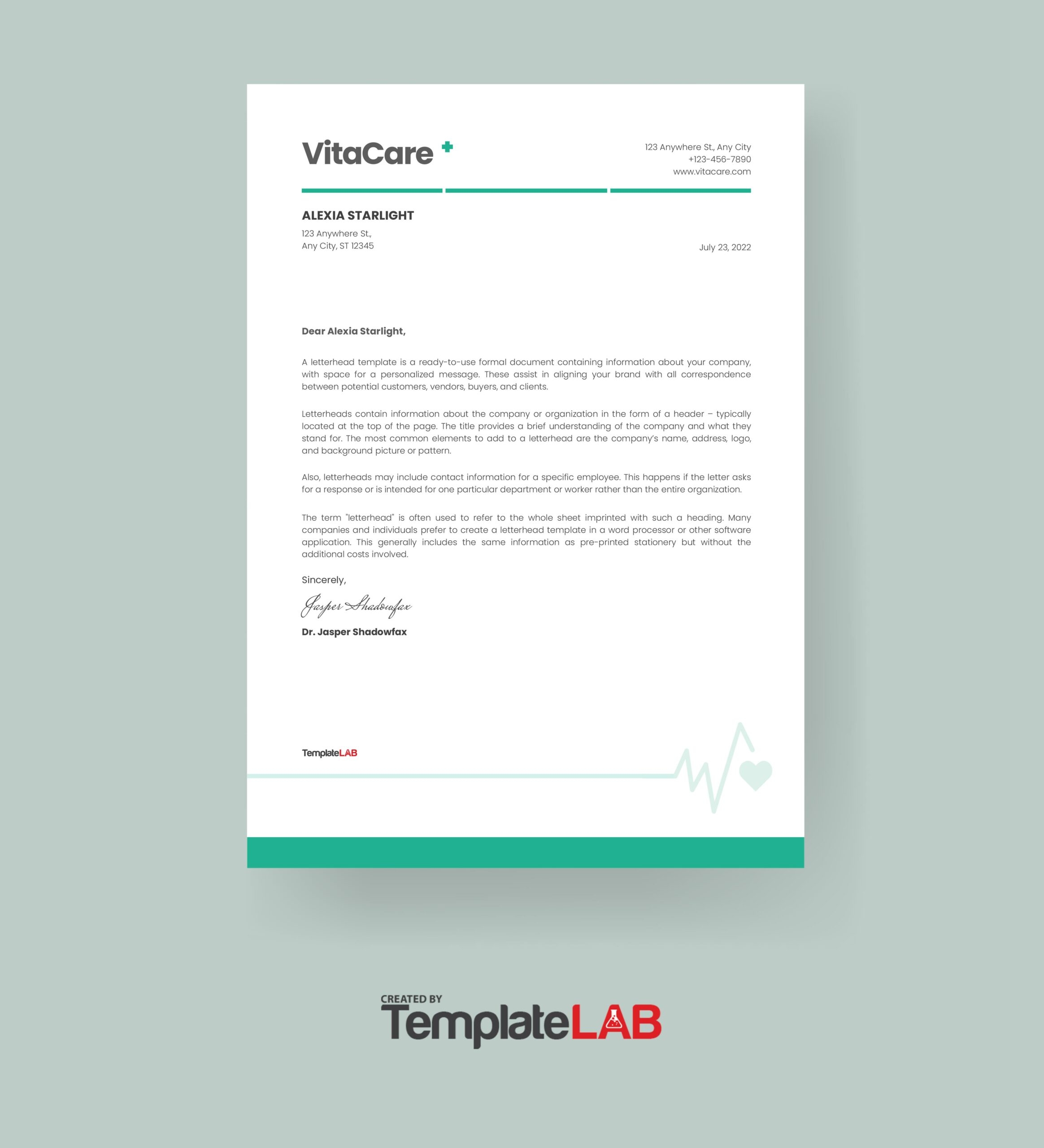 48 Free Letterhead Templates U0026 Examples Company Business Personal 