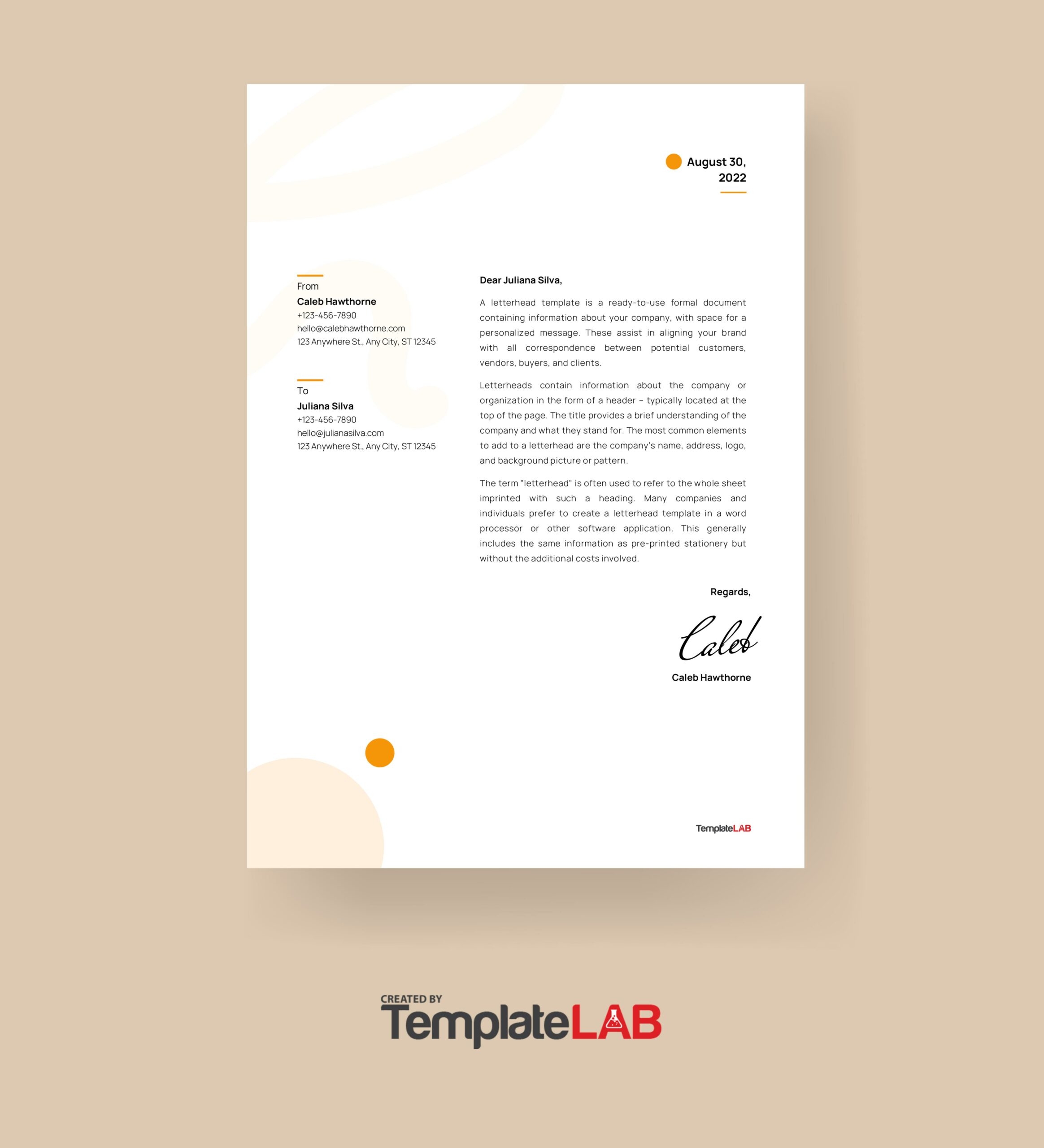 Free Printable Letterhead Templates Download