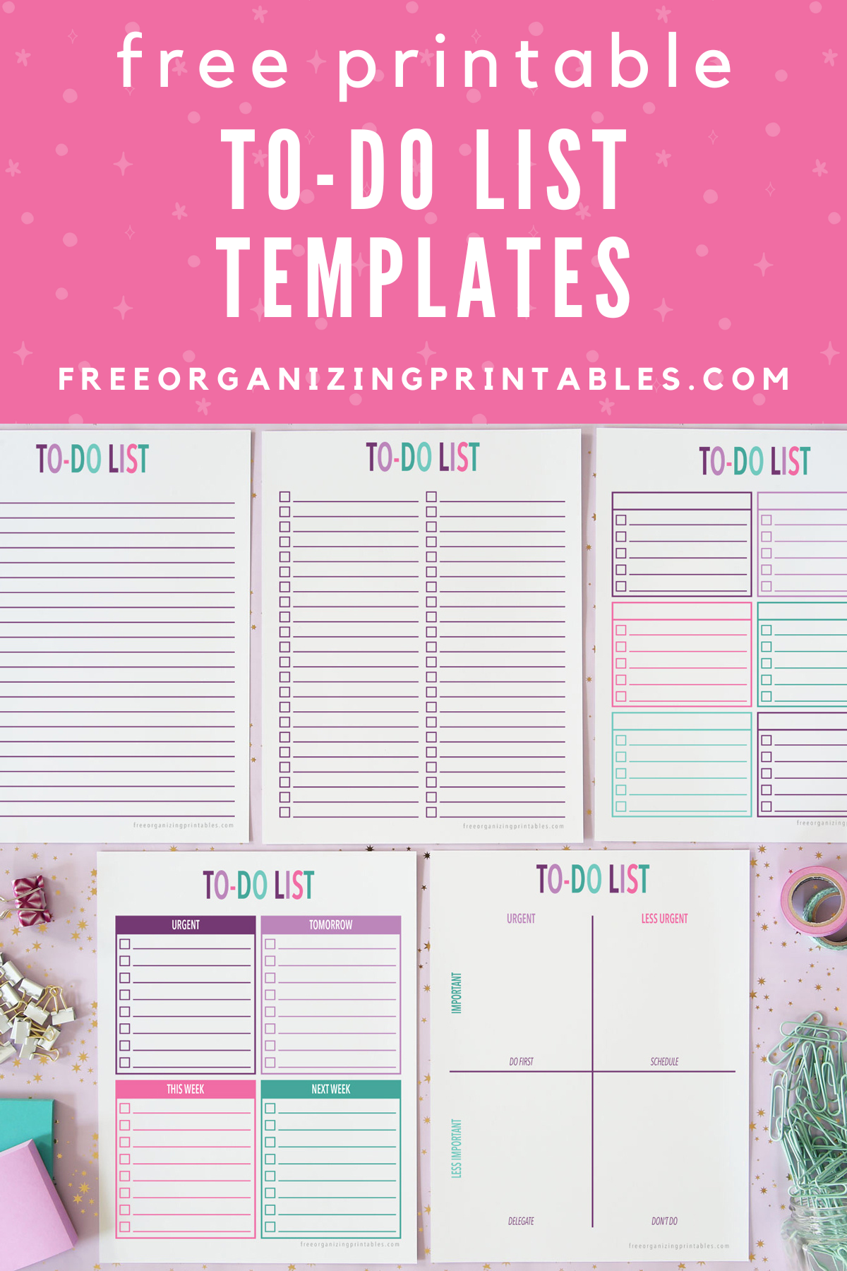 5 Free Printable To Do List Templates Free Organizing Printables 5 Free Printable To Do List Templates Free Organizing Printables