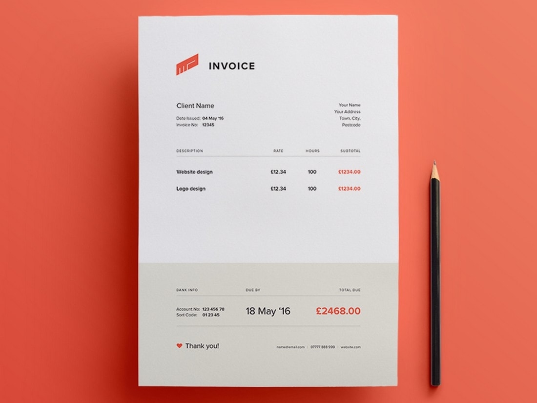 50 Best Invoice Templates For InDesign U0026 Illustrator Free 50 Best Invoice Templates For InDesign U0026 Illustrator Free