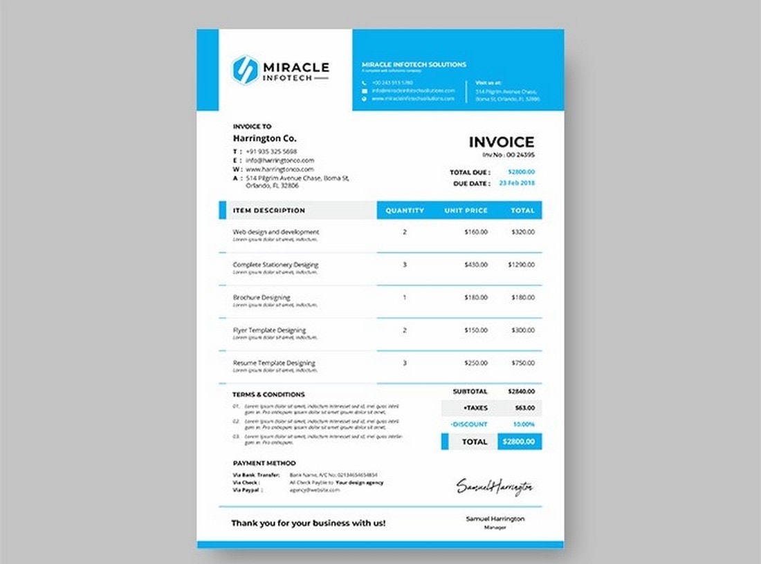 Free Printable Invoice Templates Indesign Free Printable Invoice Templates Indesign