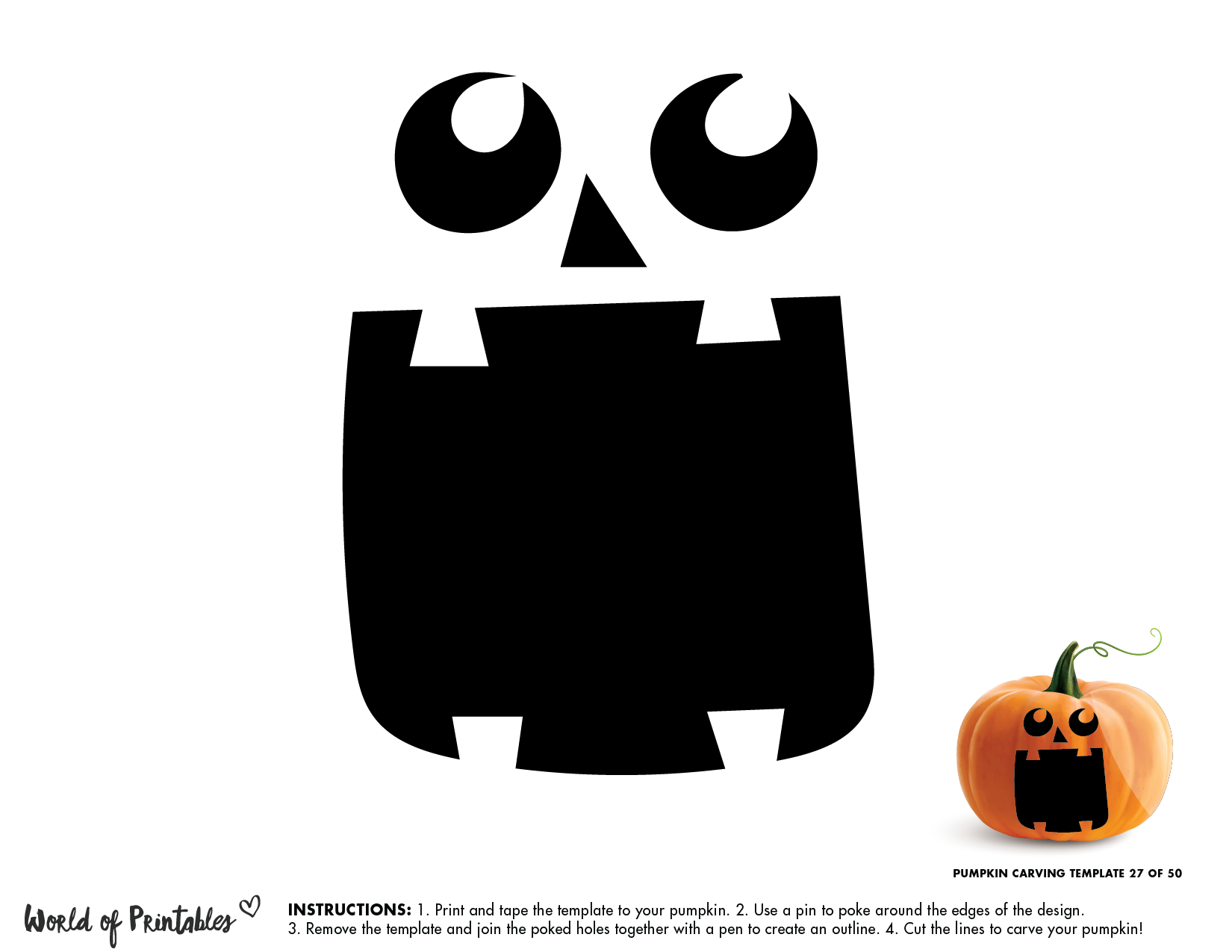 50 Easy Pumpkin Carving Stencils The Ultimate Guide To Pumpkin 