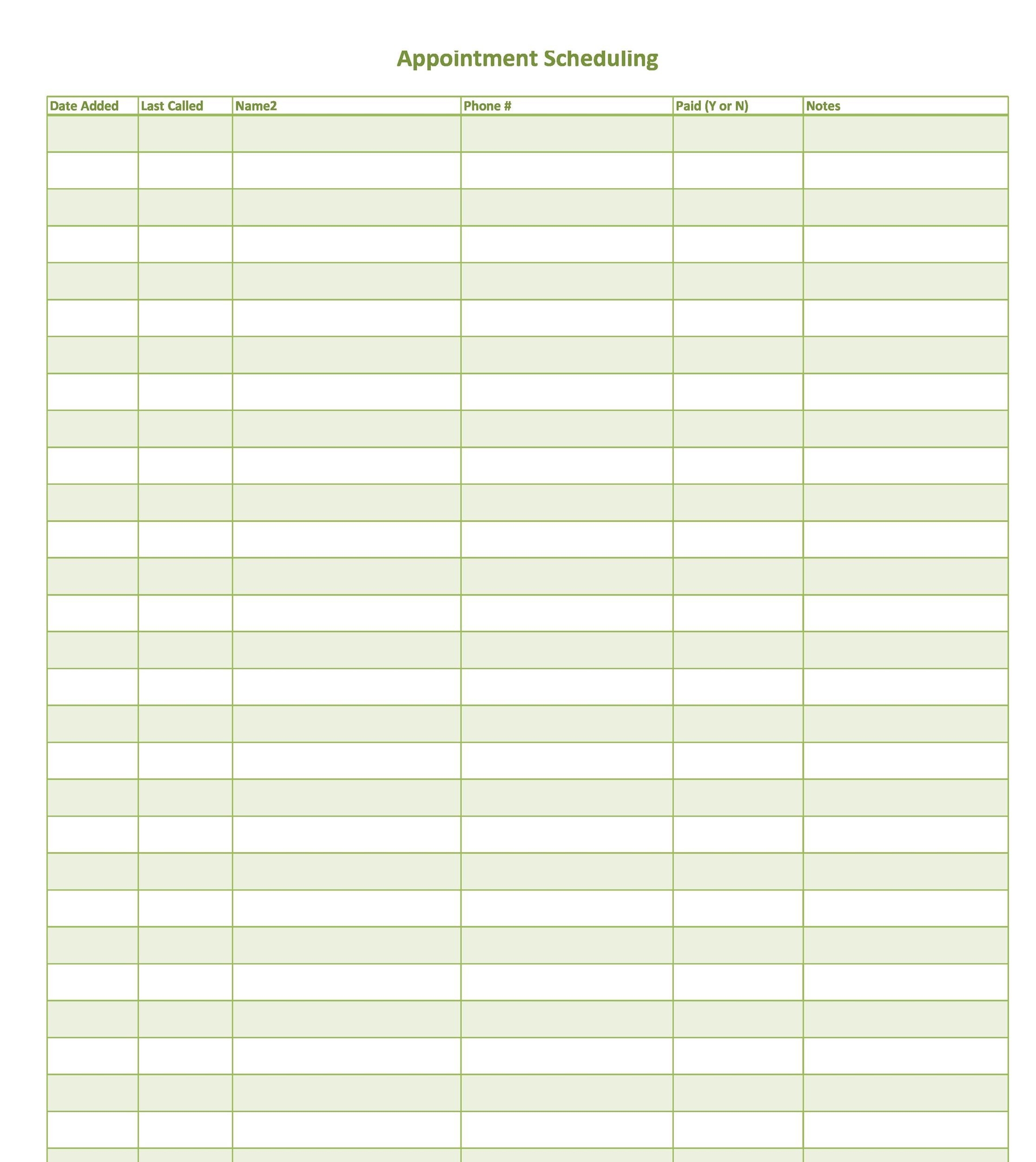 Free Printable Service Appointment Book Template Free Printable Service Appointment Book Template