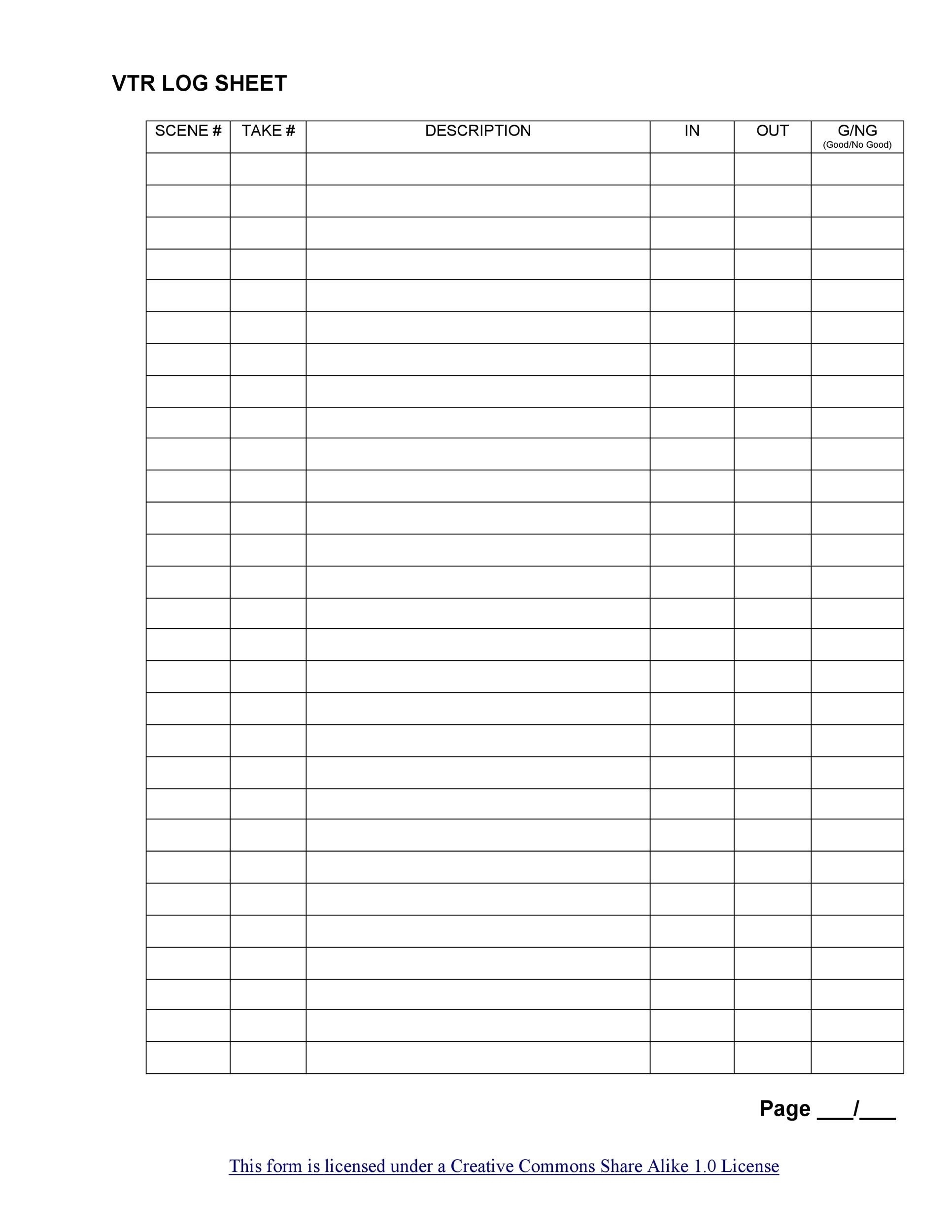 Free Printable Key Log Templates