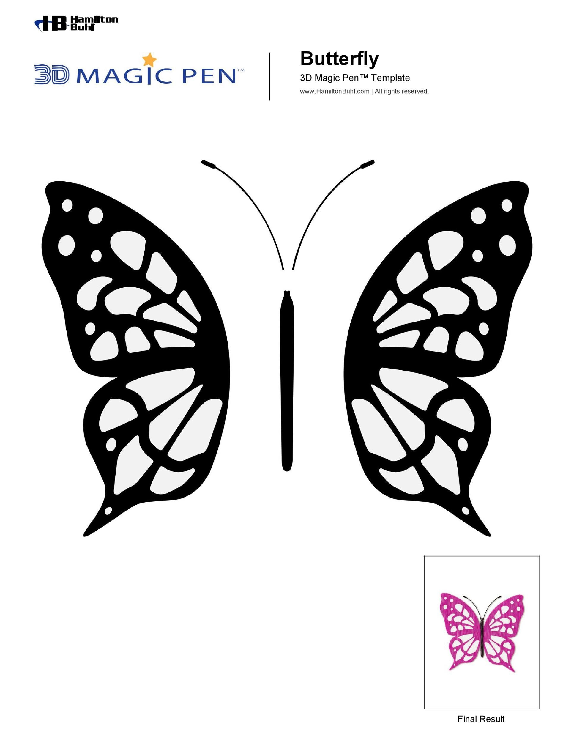 50 Printable U0026 Cut Out Butterfly Templates TemplateLab