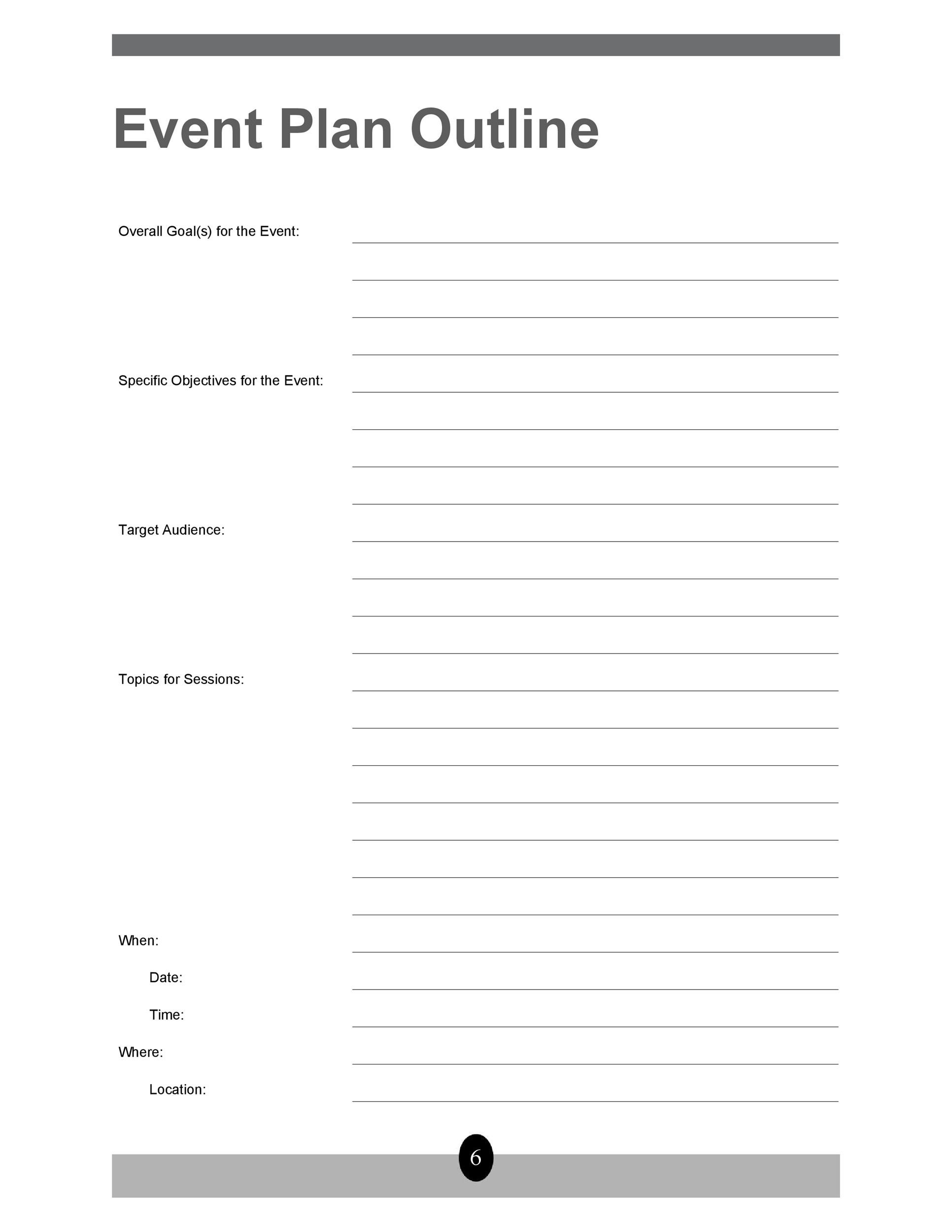 Free Printable Organization Event Planning Template