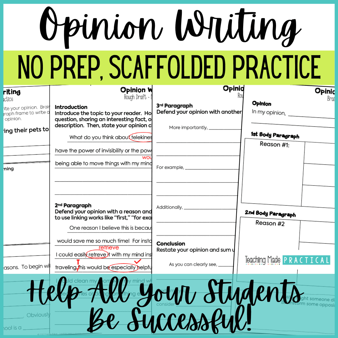 Free Printable Opinion Writing Template Free Printable Opinion Writing Template