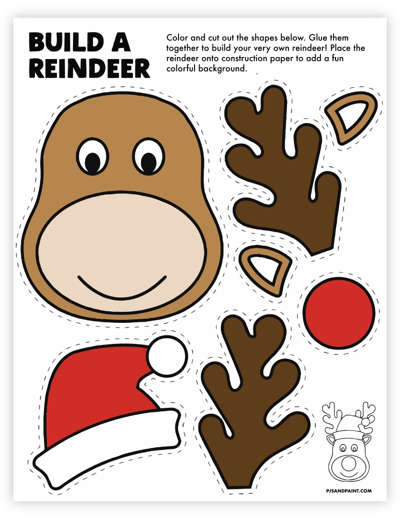 Free Printable Reindeer Face Templates