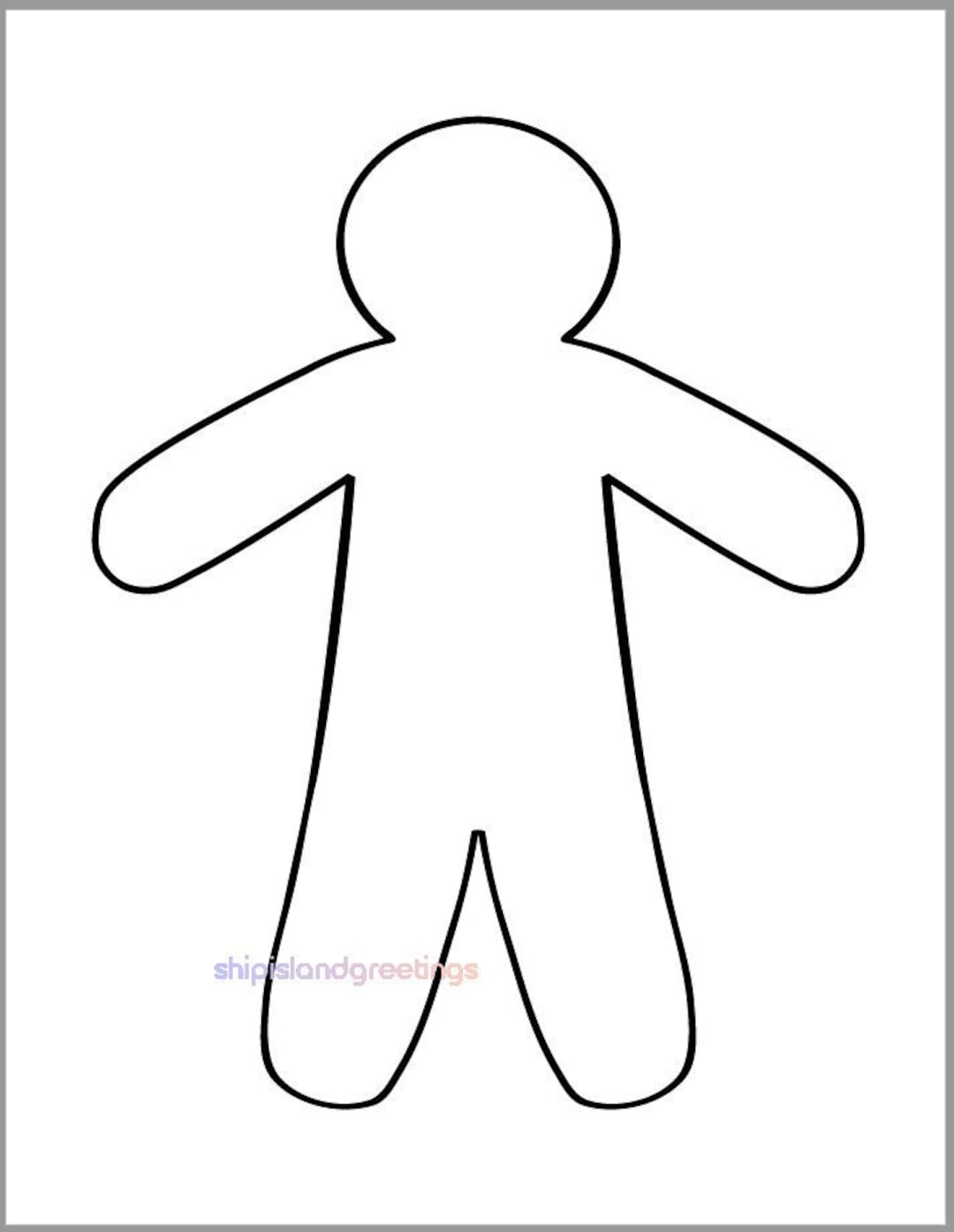 Free Printable Large Gingerbread Man Template