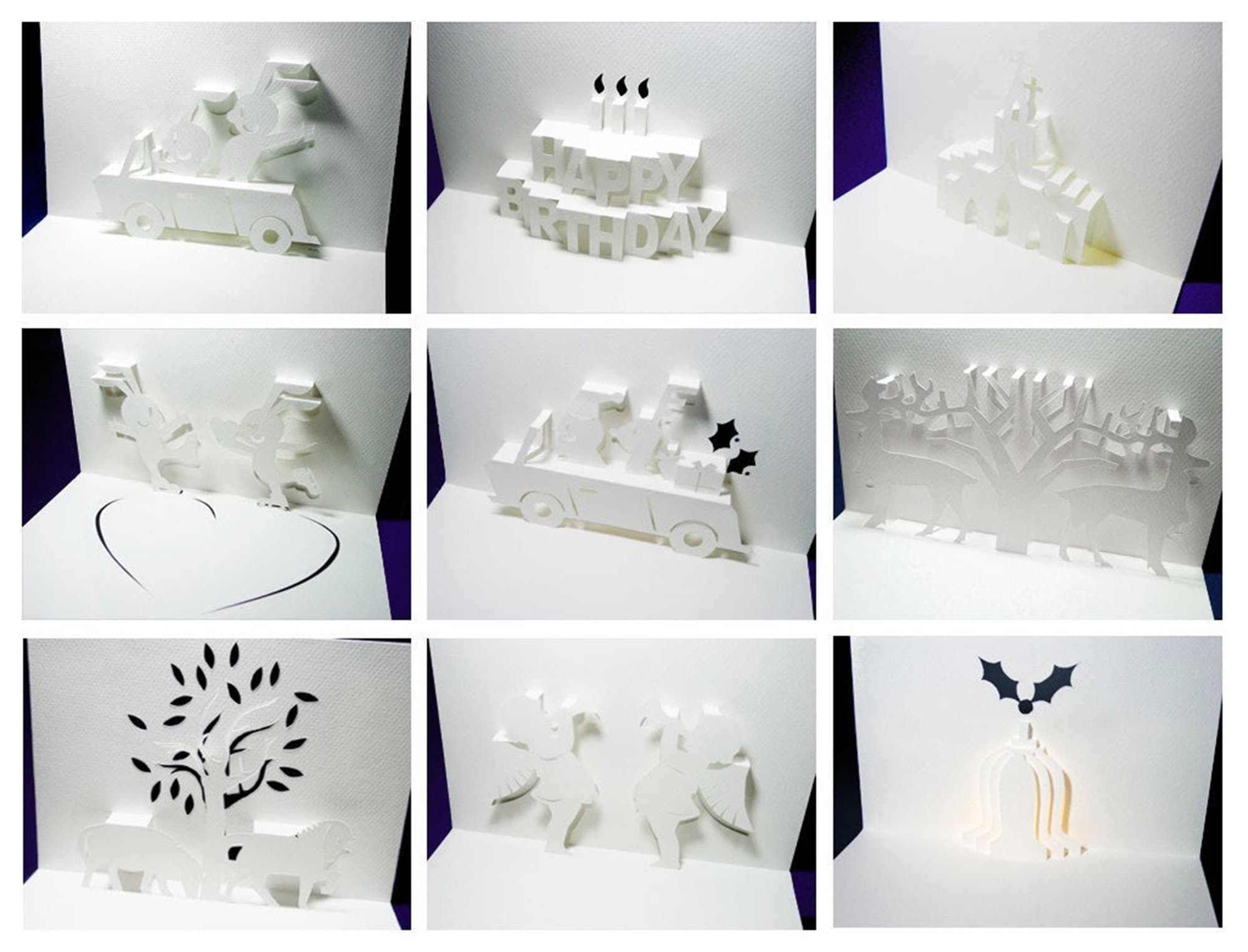 90 Degree Pop up Printable Cards 117 PDF Files Holiday xmas 