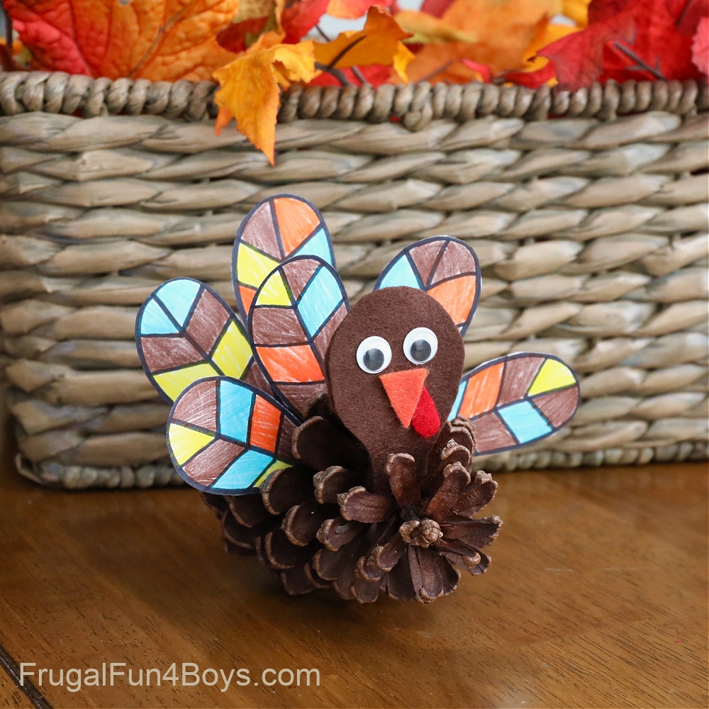 Adorable Pine Cone Turkeys Frugal Fun For Boys And Girls