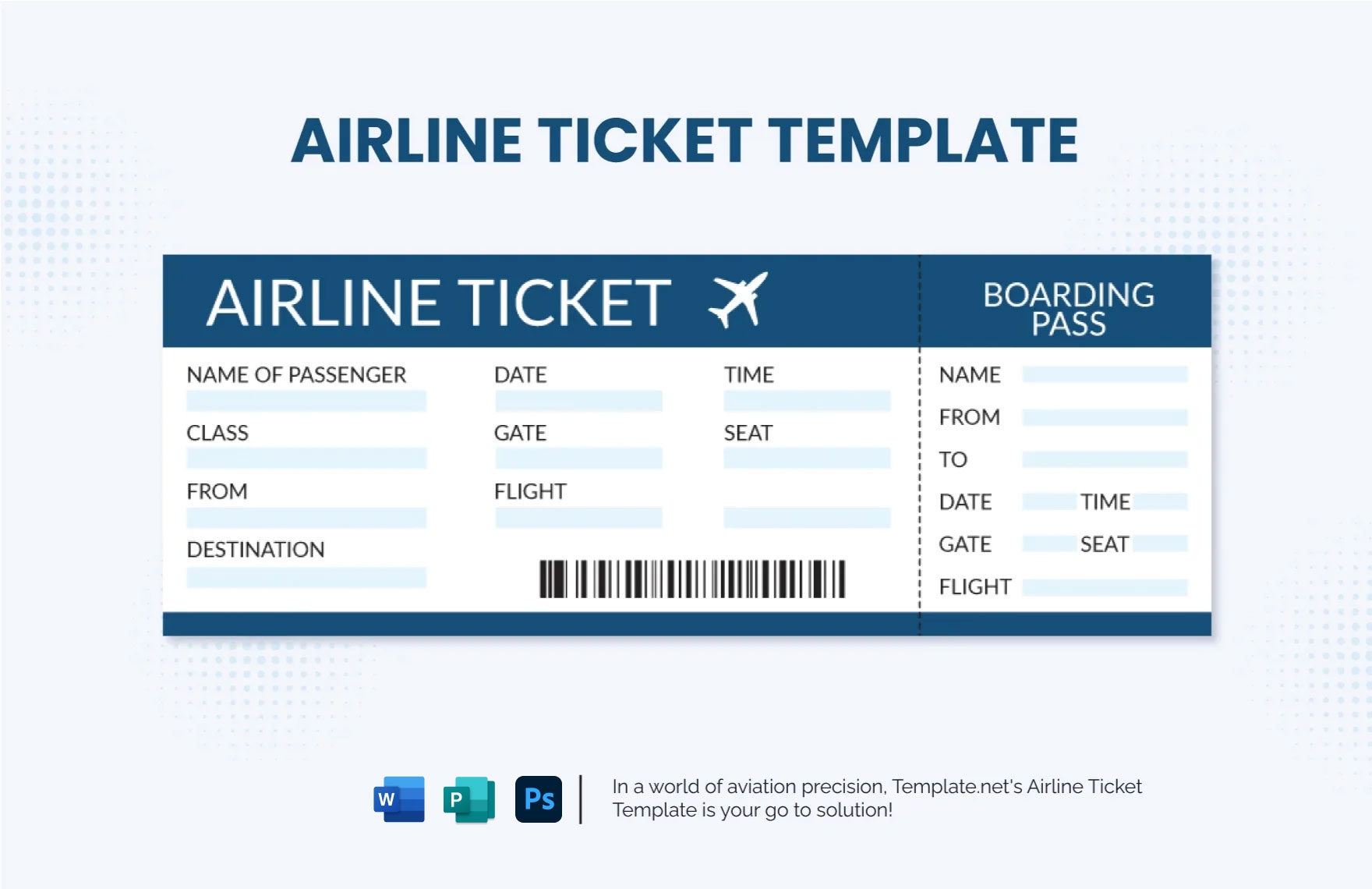 Free Printable Plane Tickets Template