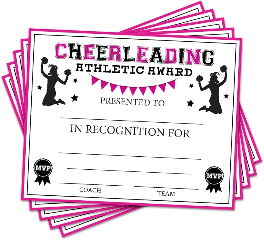 Free Printable Printable Cheer Award Template