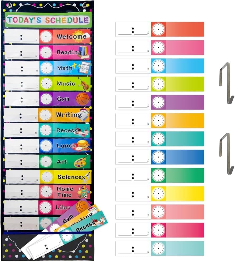 Free Printable Schedule Pocket Chart Template Free Printable Schedule Pocket Chart Template