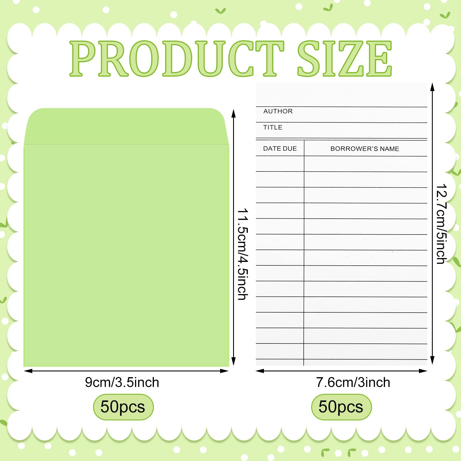 Amazon Fainne 100 Pieces Library Card Pocket With Envelopes 