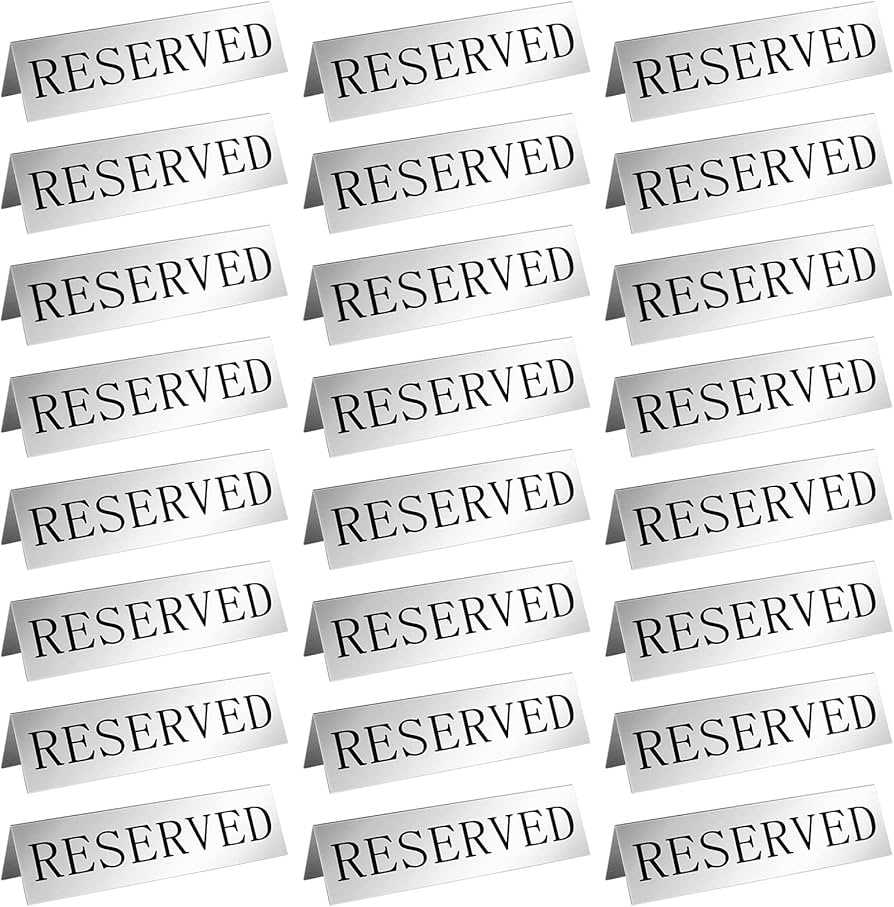 Amazon Peryiter Metal Reserved Table Signs Metal Reserved 